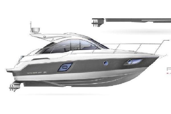 2016 Beneteau GT35 yacht side view illustration.