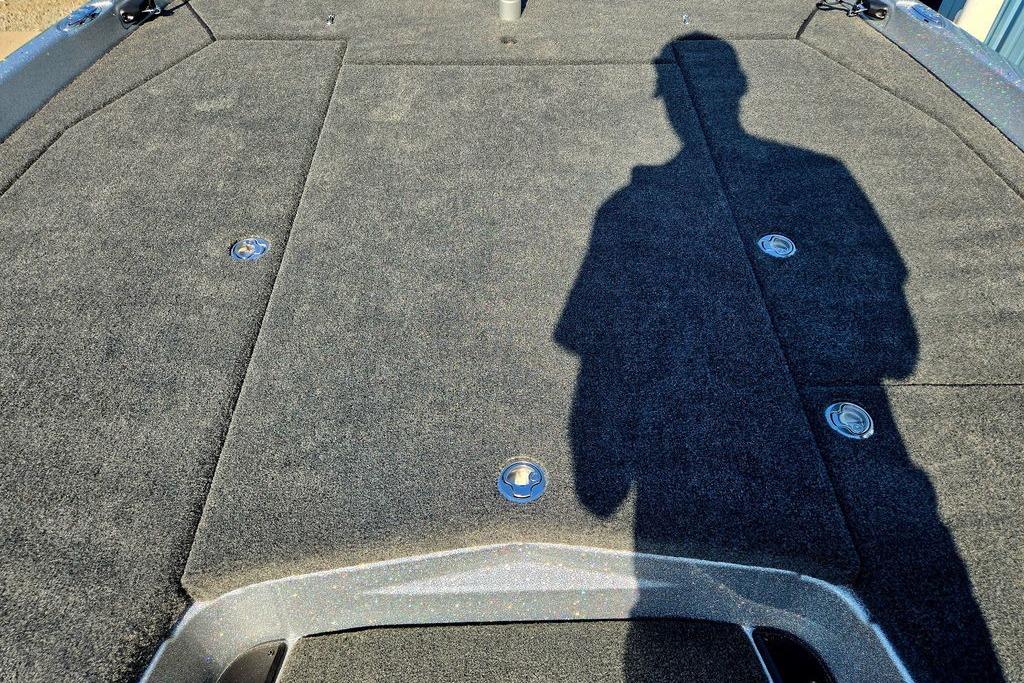 Shadow on the deck of a 2026 Skeeter ZXE20 boat.
