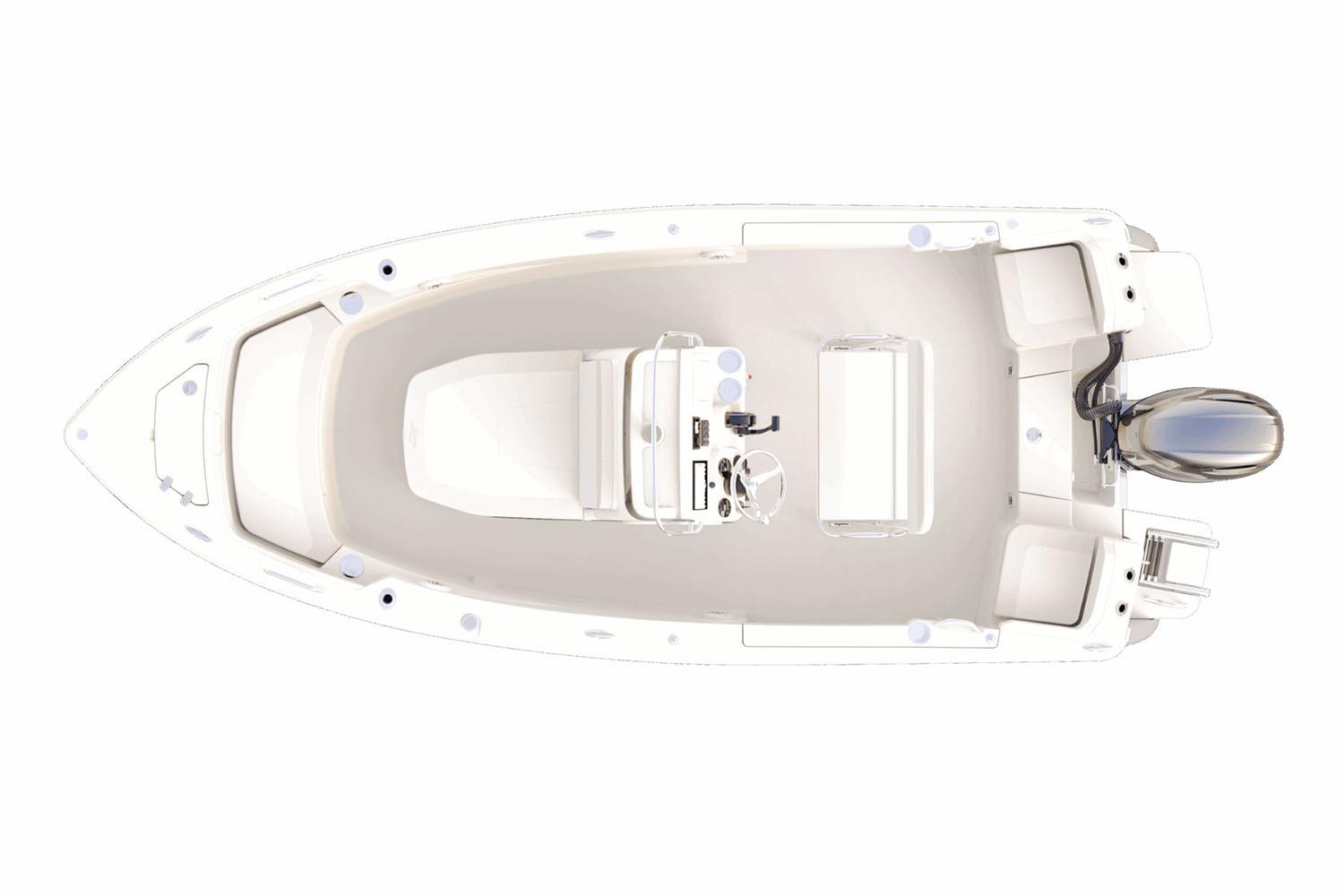 Manufacturer Provided Image: Top view of 2026 Scout 188 Sportfish boat, showcasing spacious deck layout.