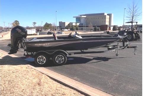 2026 Ranger RT188P boat parked on trailer outdoors.