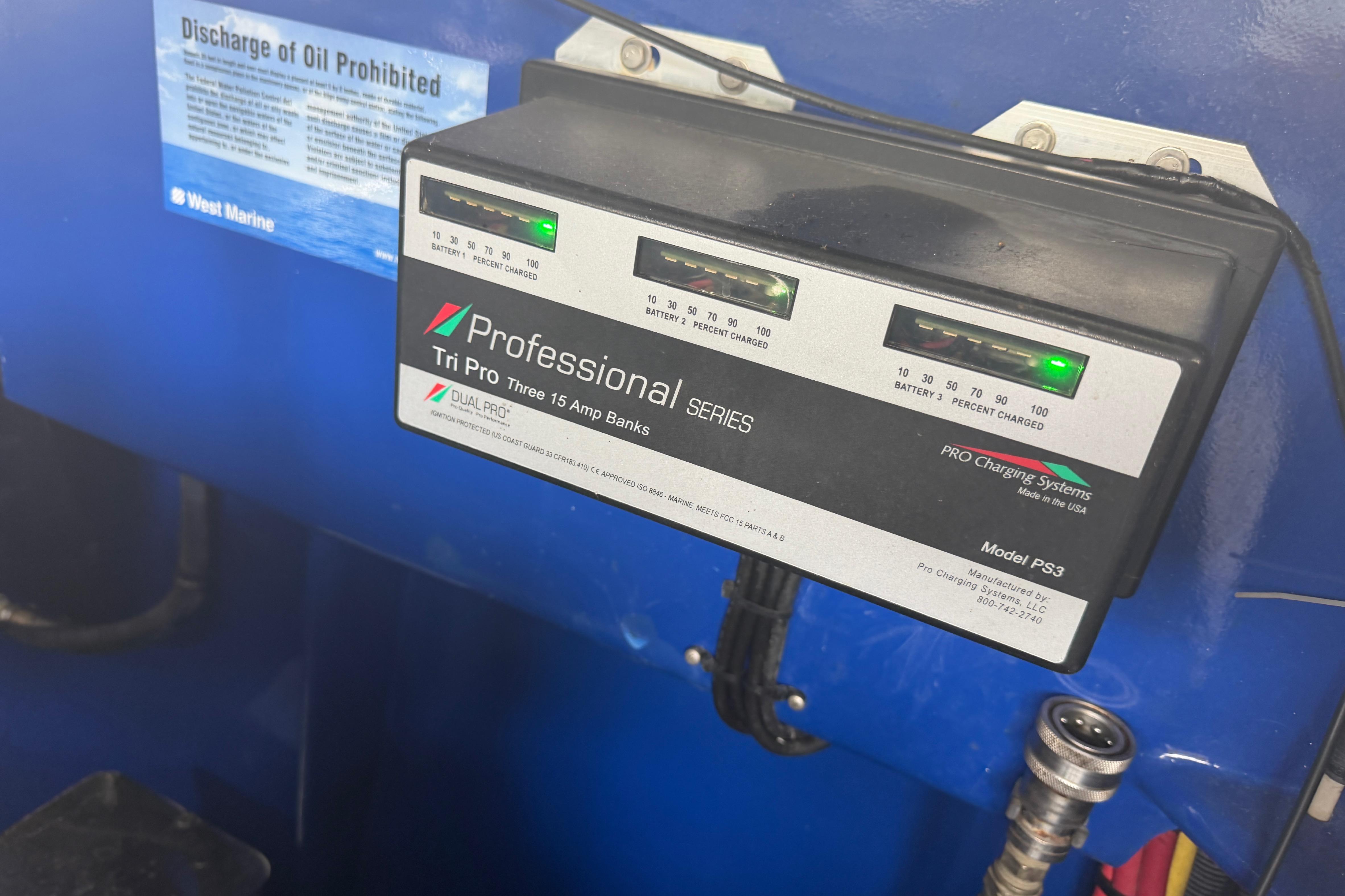 Professional Series battery charger in a 2013 Nor-Tech 477 SPX Vee Bottom boat.