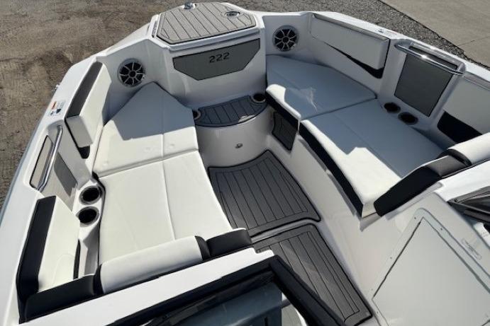 2026 Yamaha Boats 222S interior with spacious seating and modern design.