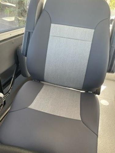 2025 Spartan 2600 Olympia vehicle seat with gray and black upholstery.