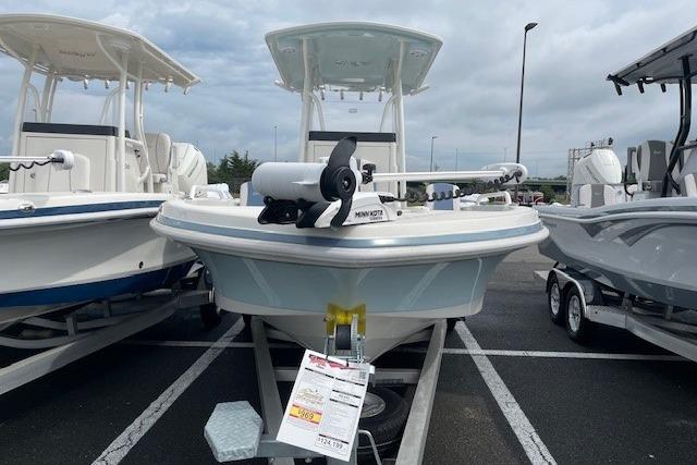 2025 Ranger 2360 Bay boat displayed in parking lot.