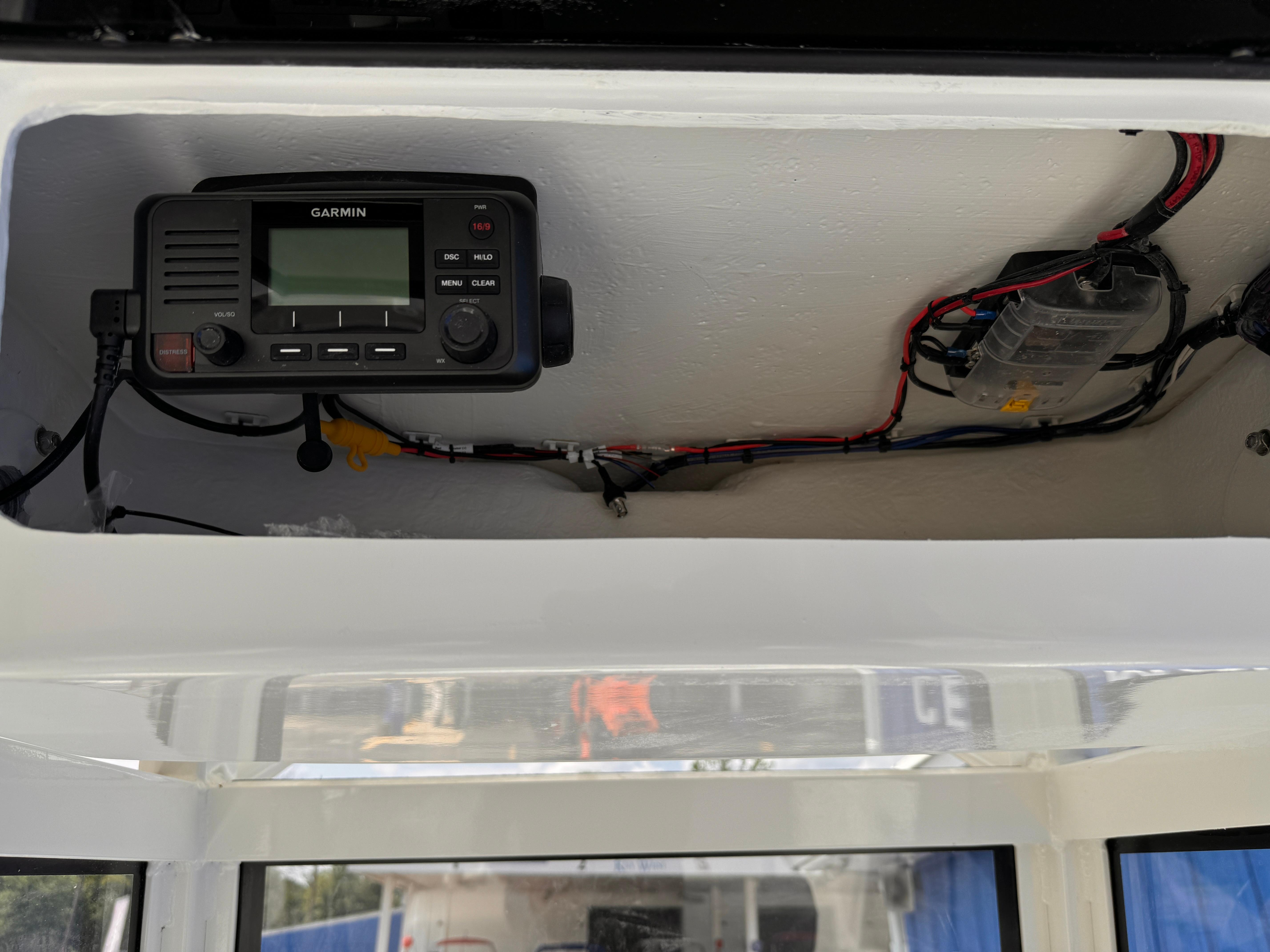 2025 Parker 2200 Center Console boat interior with Garmin marine electronics.