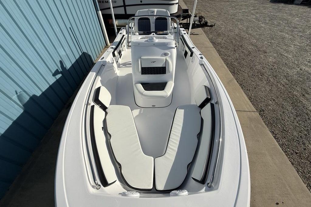 2026 Tidewater 198 CC Adventure boat with spacious seating and sleek design.