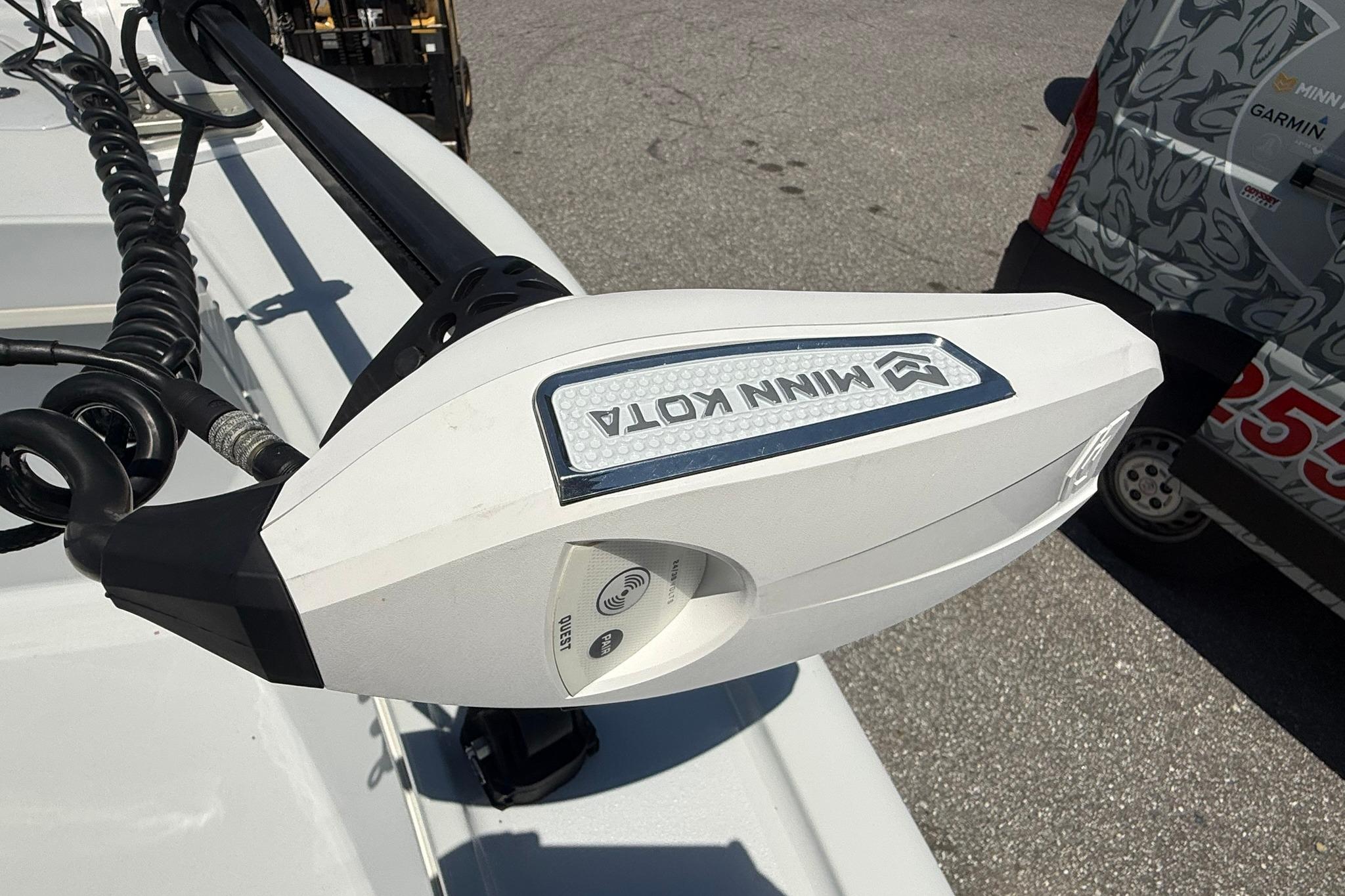 Minn Kota trolling motor on 2024 Pair Customs 24 Center Console MV boat.