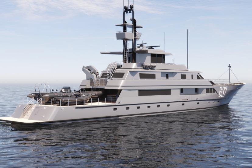 1988 Feadship Twin Screw Diesel Yacht on calm water, showcasing sleek design and modern features.