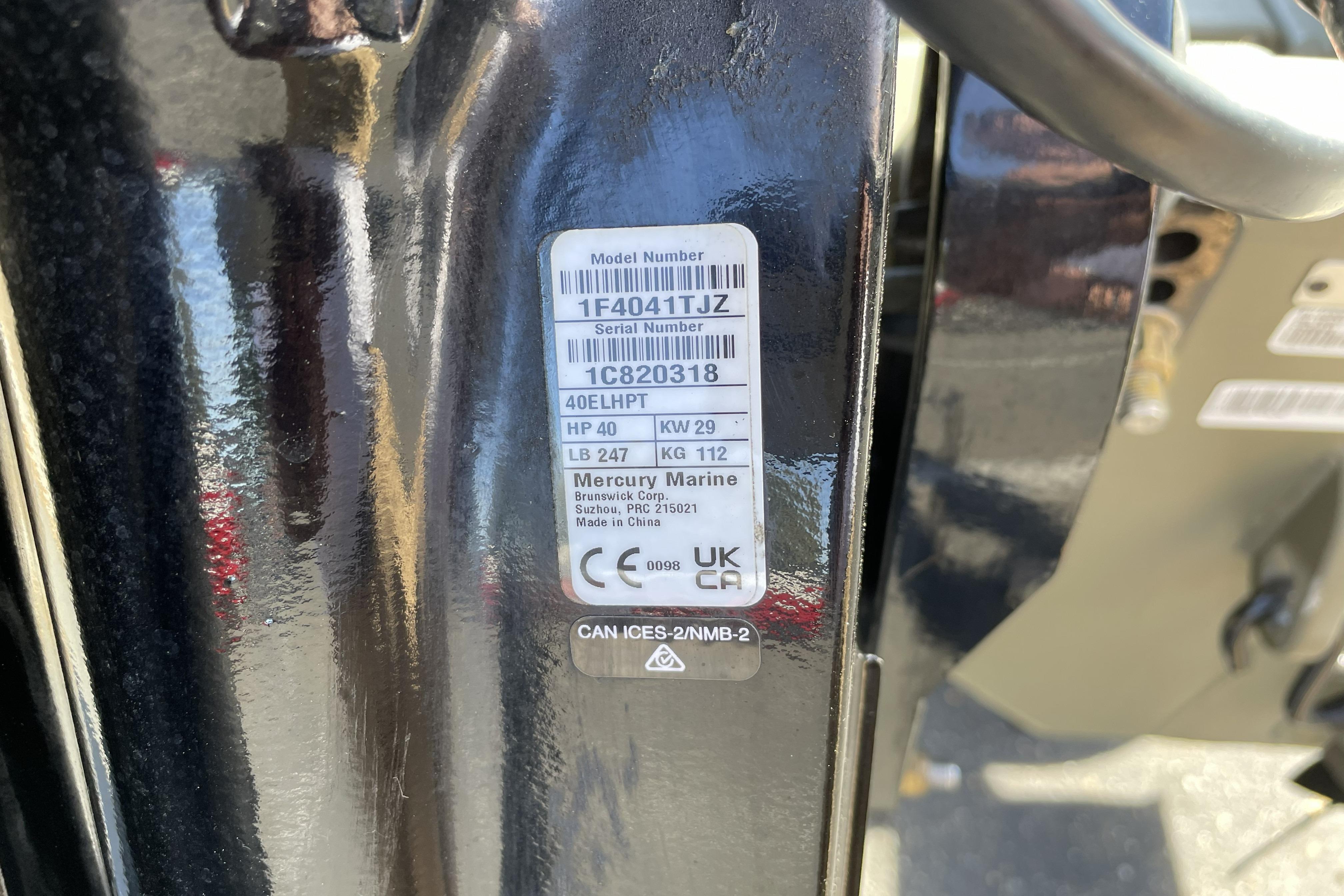 Label on Tracker Grizzly 1650 T Prairie Wings Edition, 2026, showing model and serial numbers.