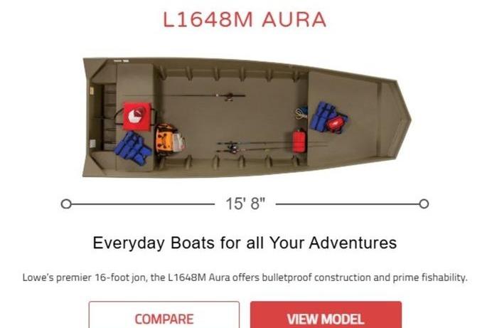 2026 Lowe L1648M Aura Jon