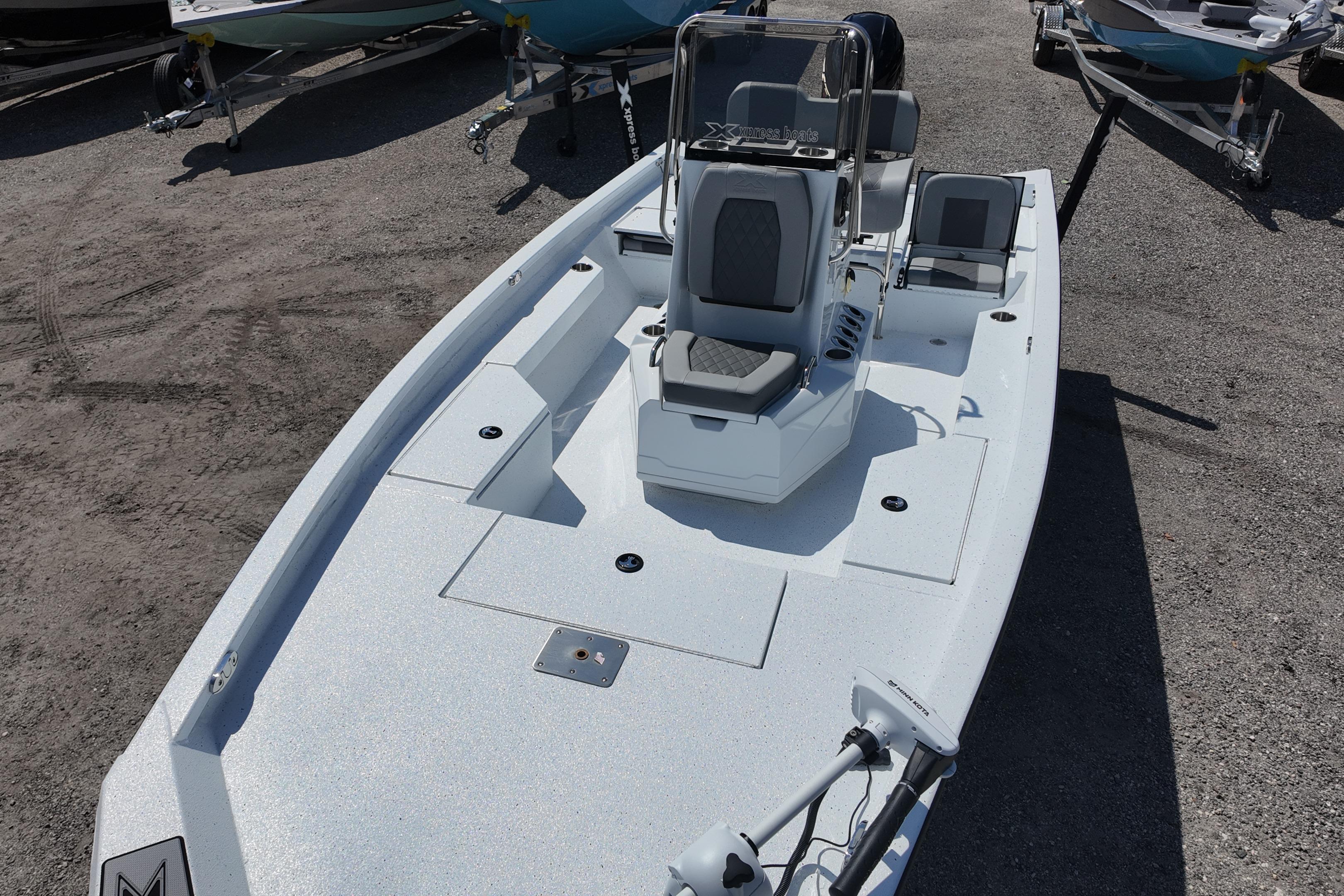 2026 Xpress H20 boat with sleek design, spacious deck, and modern seating.