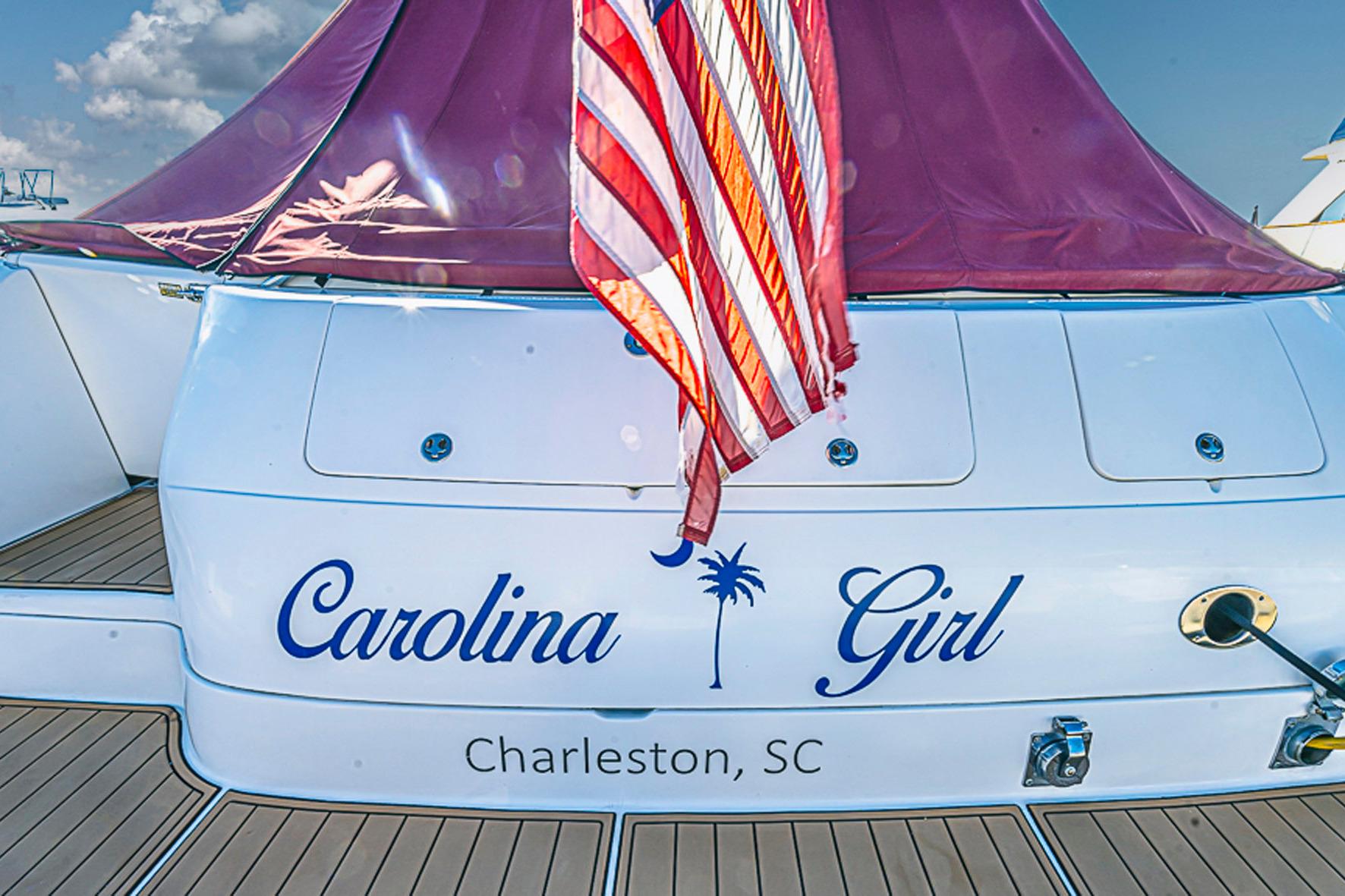 2002 Sea Ray 550 Sundancer yacht, "Carolina Girl," docked in Charleston, SC.