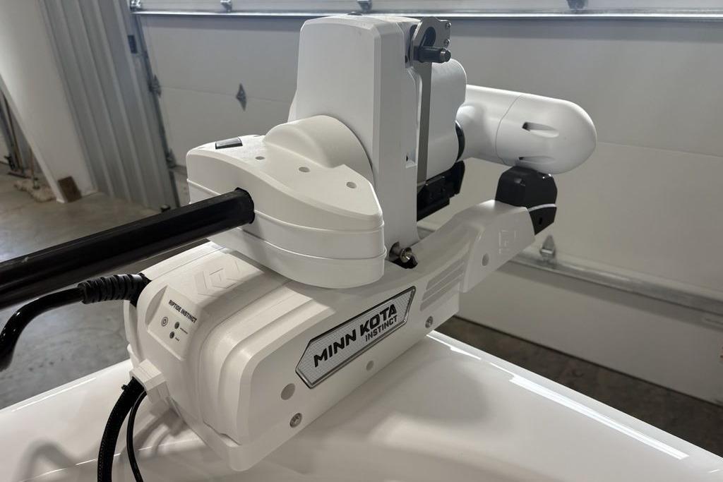 Minn Kota Instinct motor on 2026 Tidewater 2210 Carolina Bay boat.