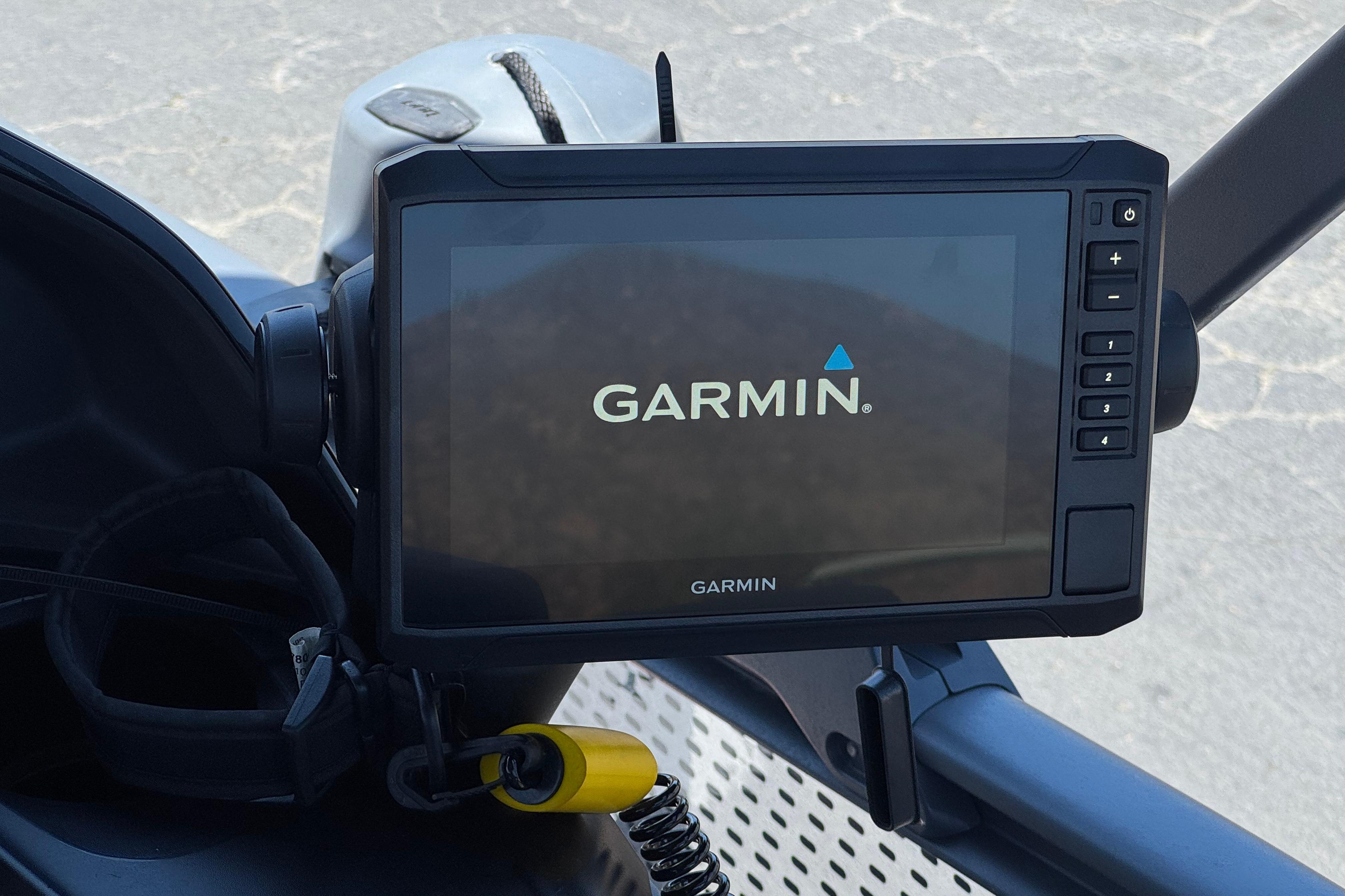 Garmin display on 2024 Sea-Doo Switch Compact, showcasing navigation technology.