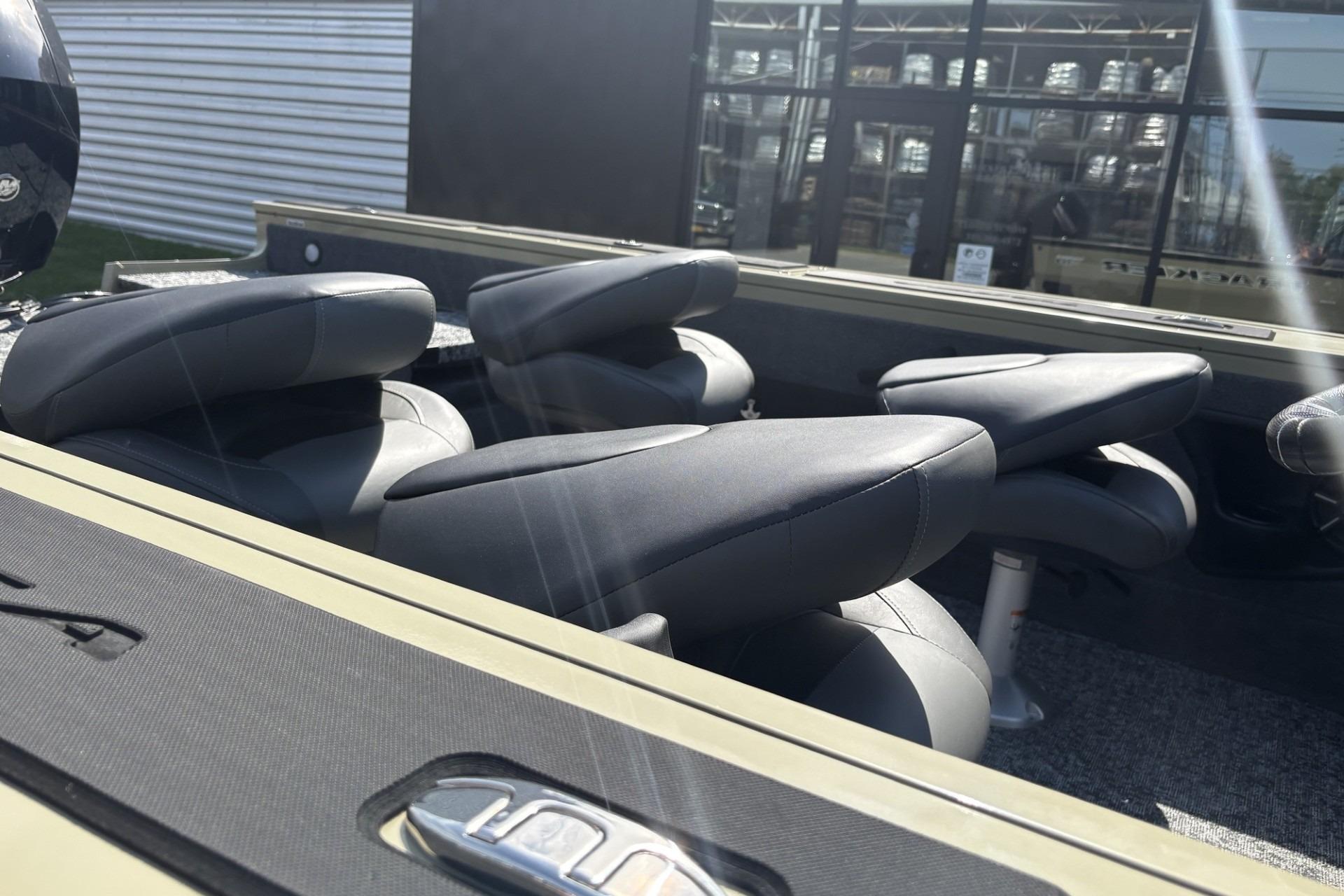 2026 Tracker Targa V-18 Combo boat interior with sleek, modern seating design.