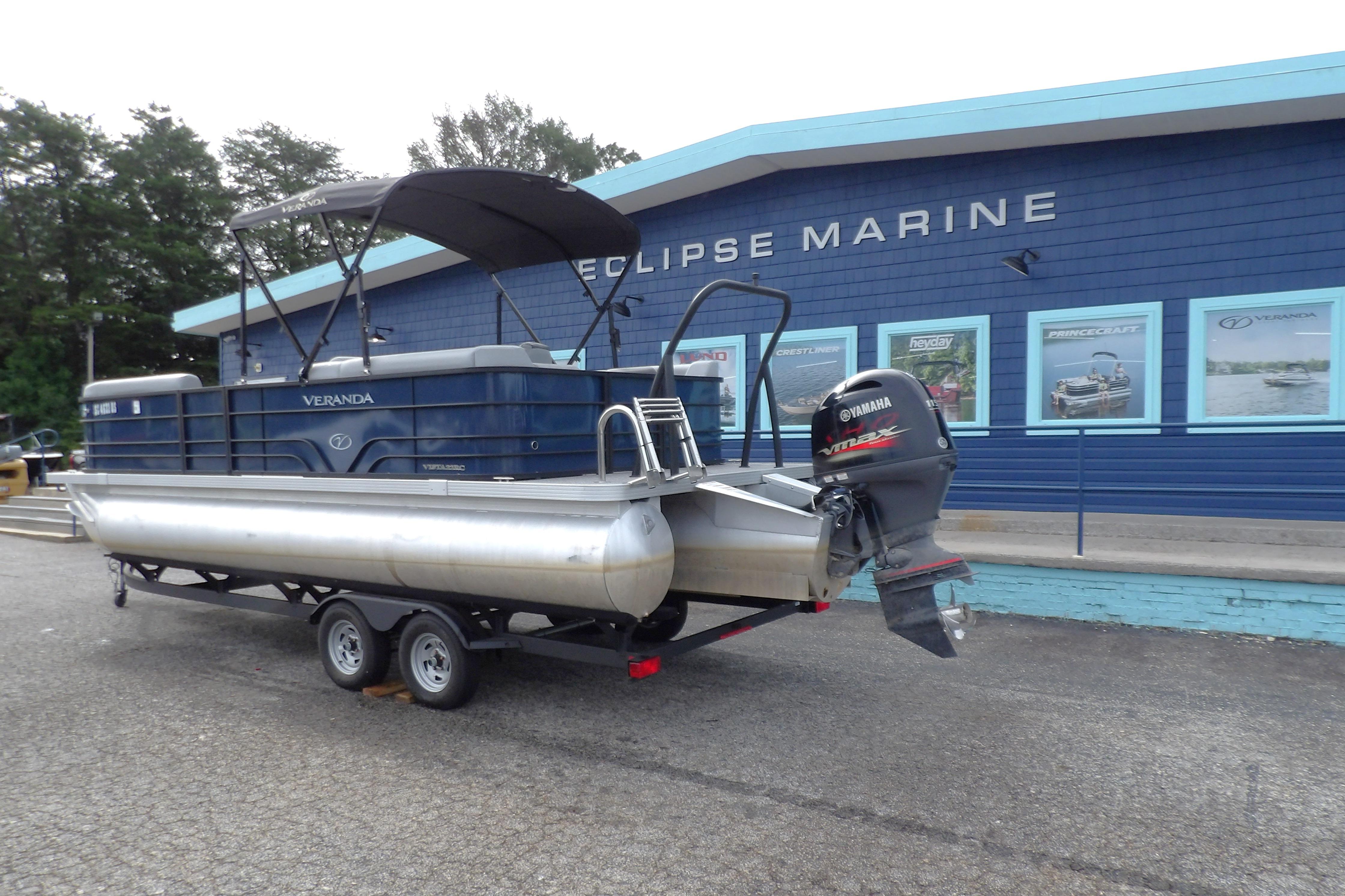 2022 Veranda Vista View 22RC pontoon boat at Eclipse Marine dealership.
