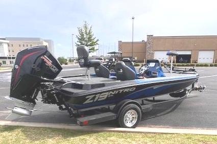 2026 Nitro Z19 XL boat parked in a lot.