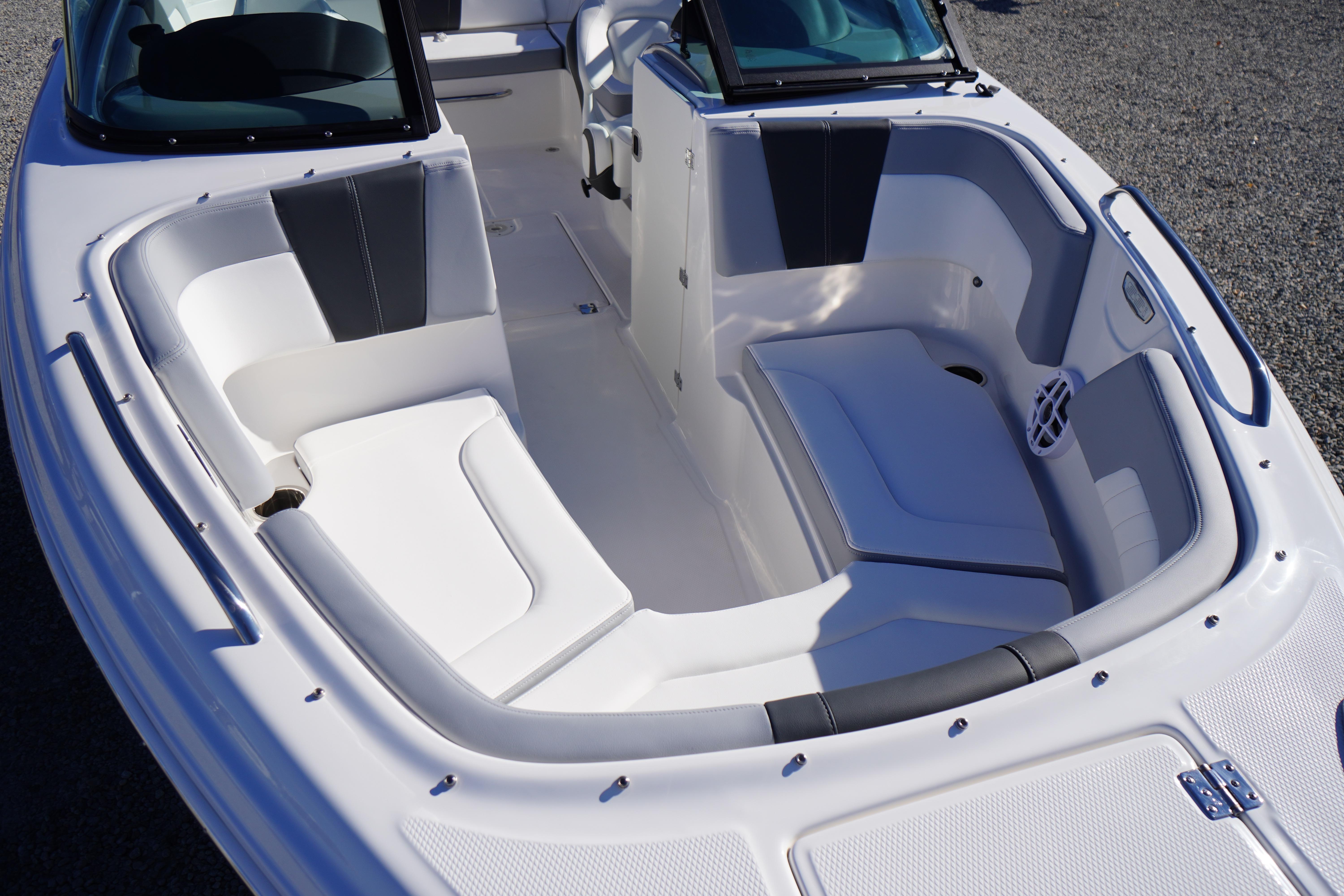2026 Chaparral 23 SSi boat interior with spacious seating and modern design.