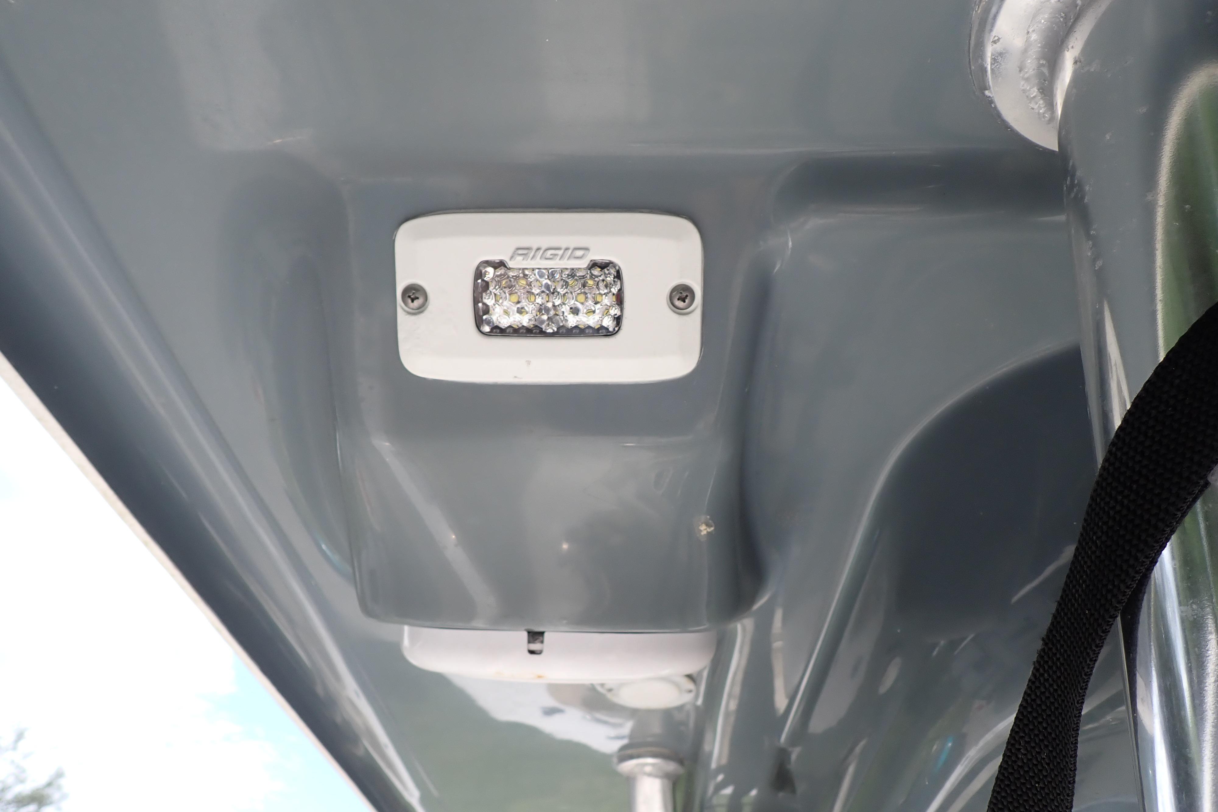 LED light fixture on 2019 Key West 263 FS boat's interior ceiling.