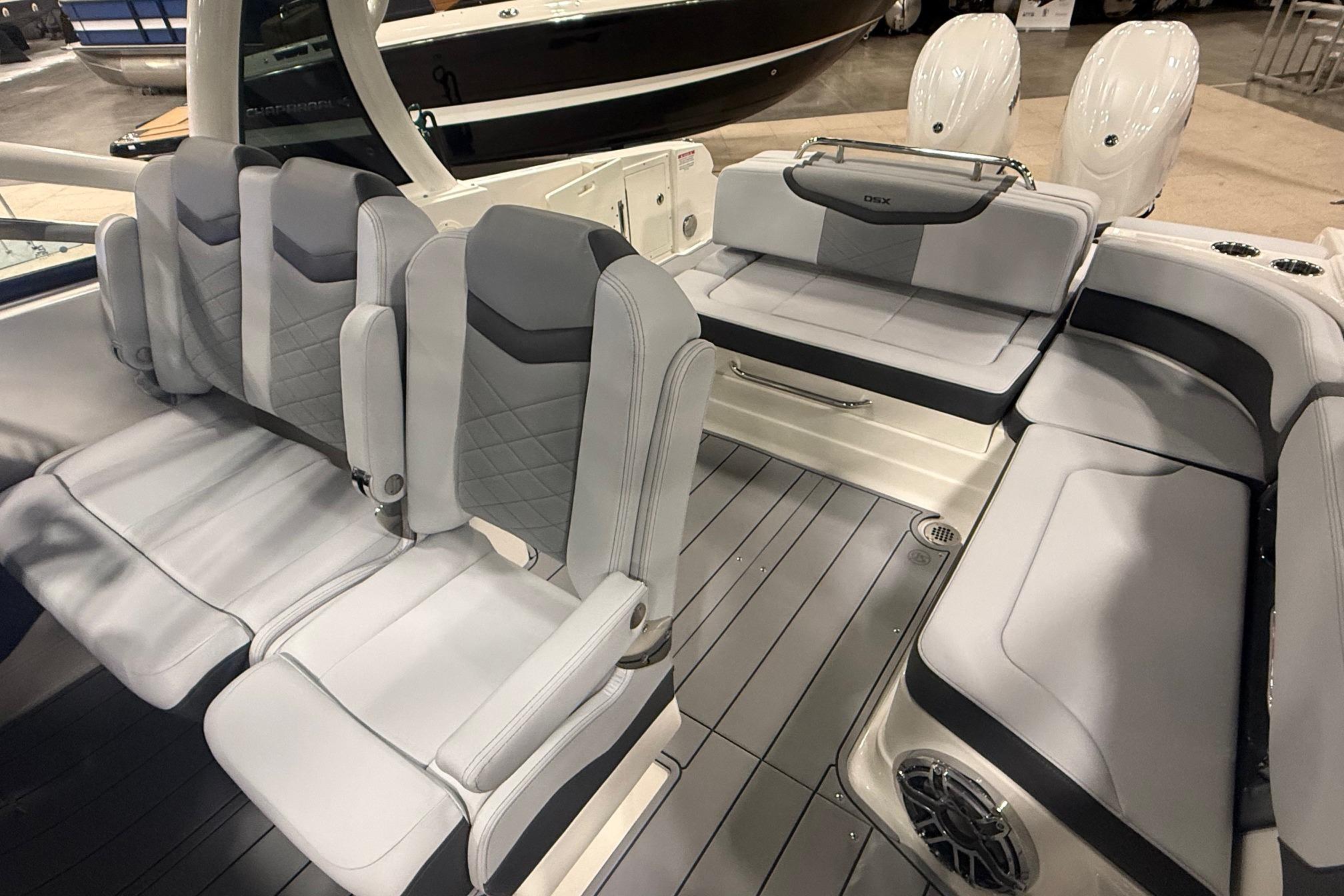 2026 Chaparral 280 OSX boat interior with luxurious seating and modern design.