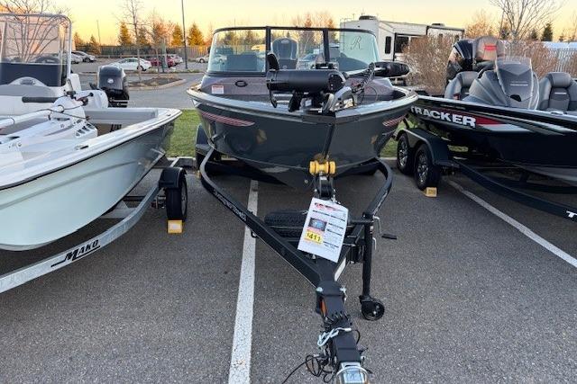 2026 Ranger VS1782SC Angler boat on display in a parking lot.