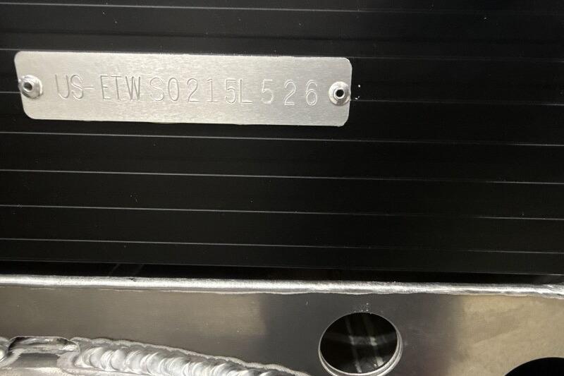 2026 Bennington 22 SSRSF hull identification number plate close-up.