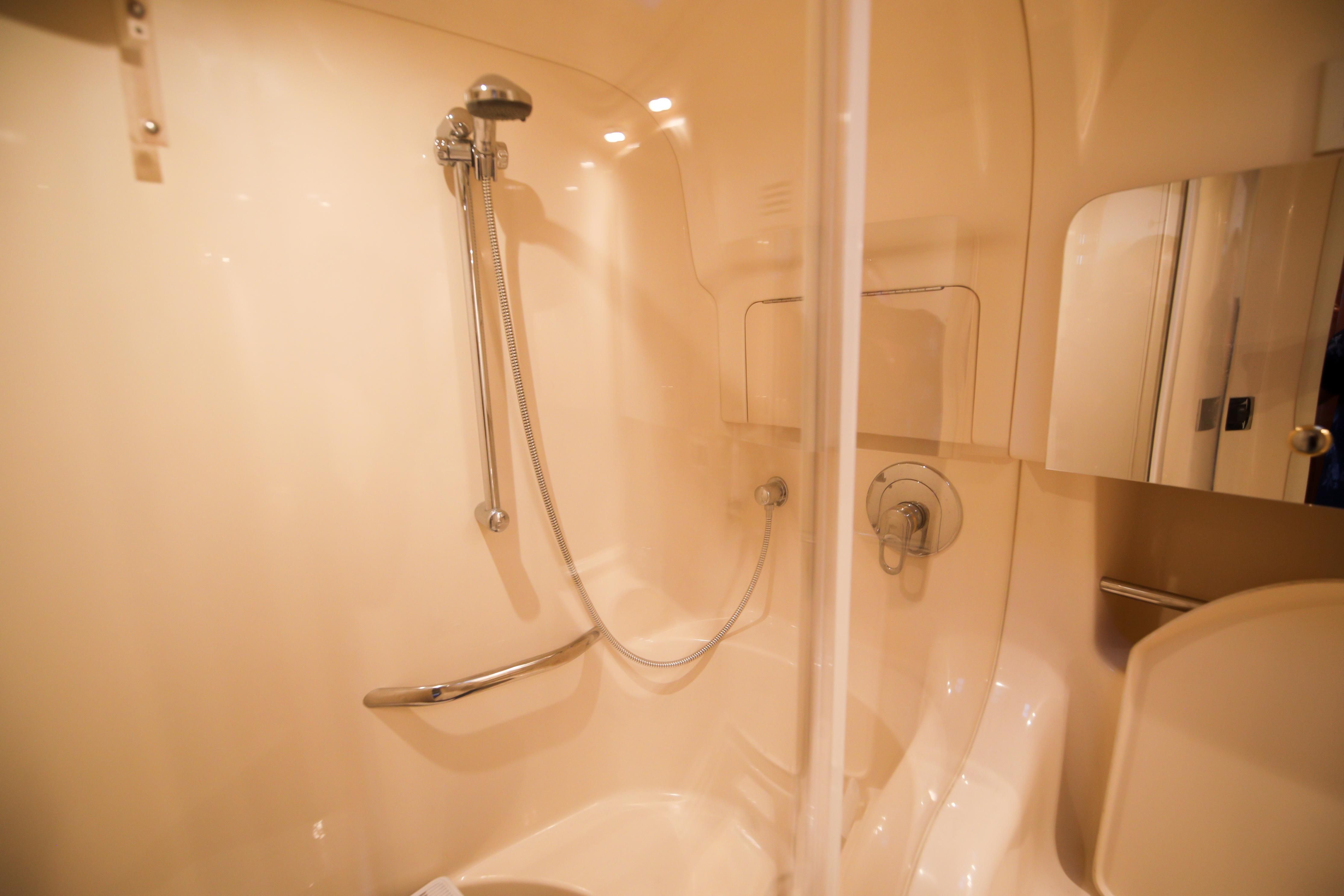 Shower in a 2002 Sea Ray 410 Express Cruiser.
