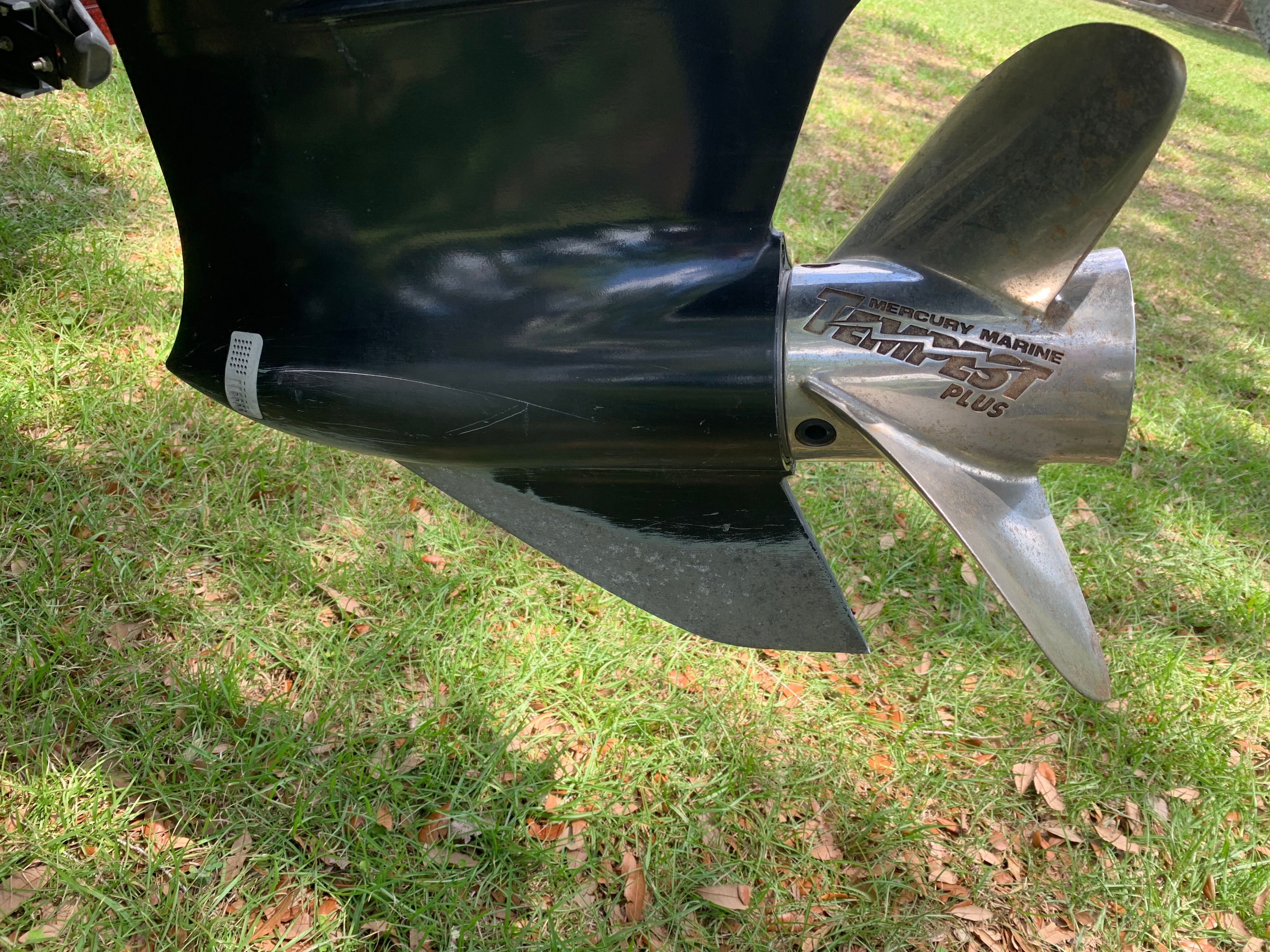 Mercury Marine Tempest Plus propeller on a 2007 ShearWater 23 LTZ.