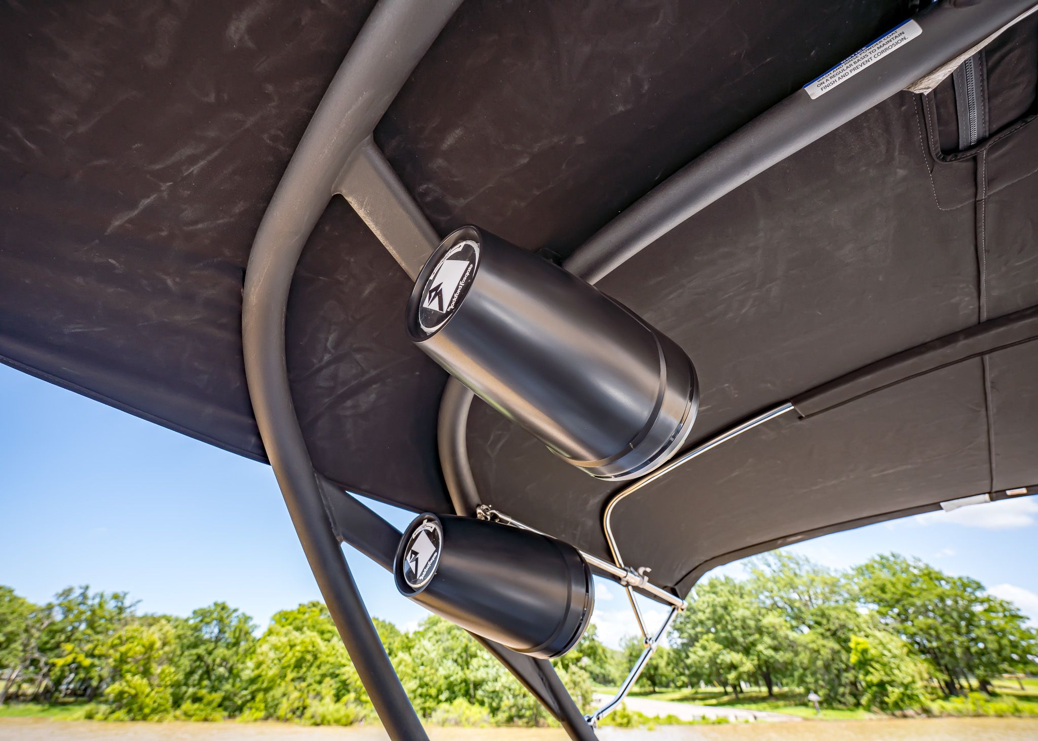 Speakers on Paradigm 266 SL SURF boat, year 2025.