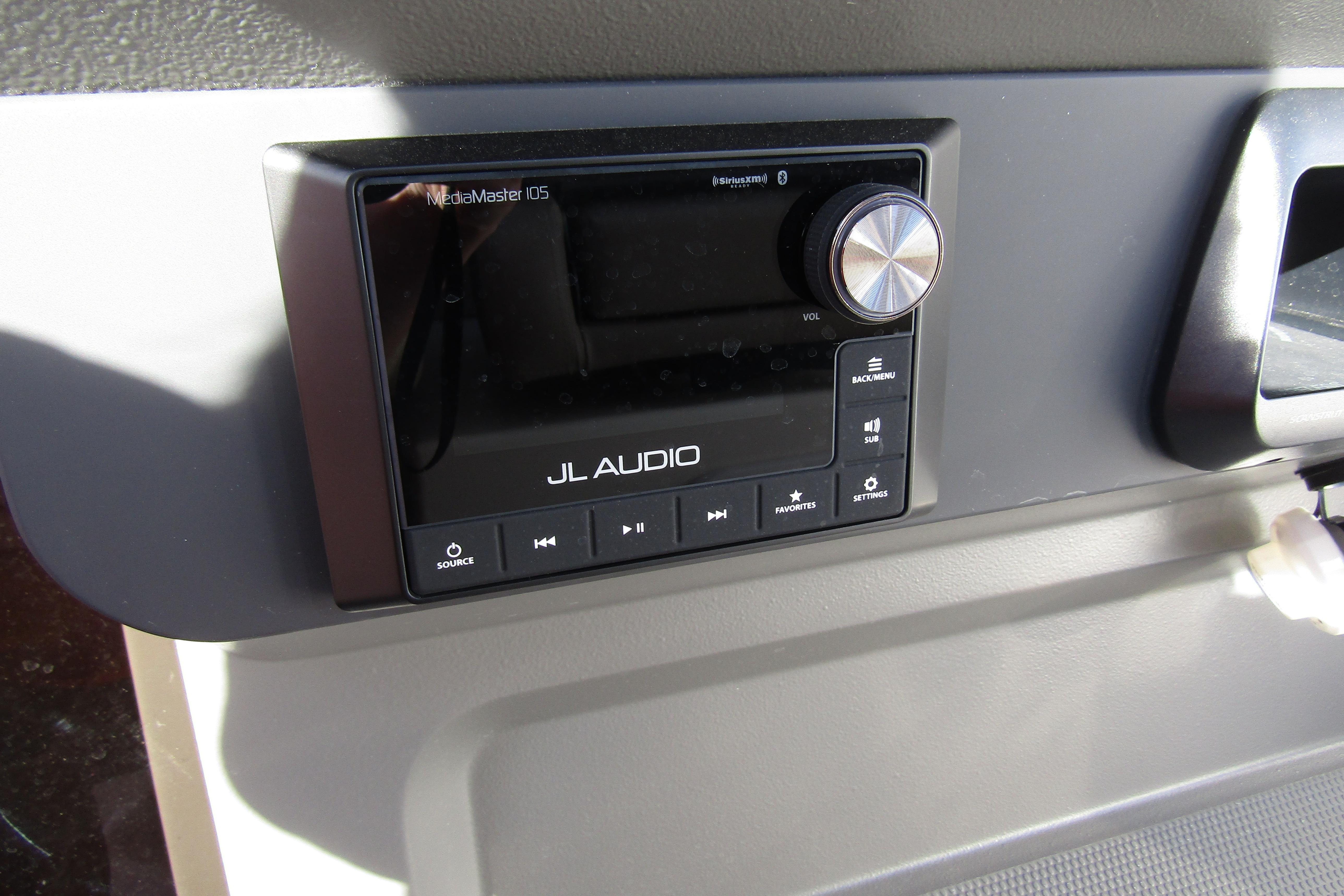 JL Audio MediaMaster 105 control panel in 2025 Nimbus Tender 9 boat.