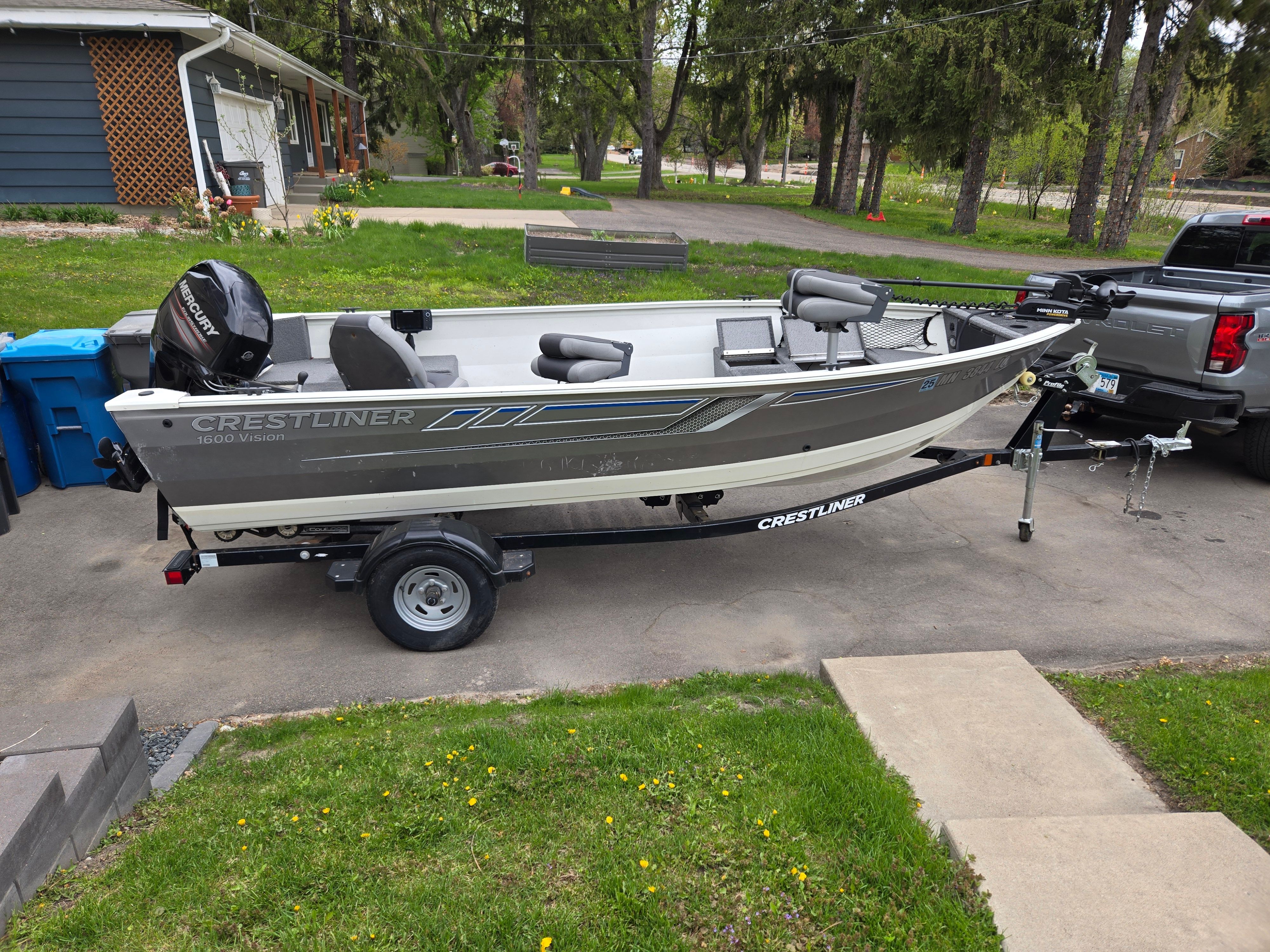 2018 Crestliner 1600 Vision Tiller