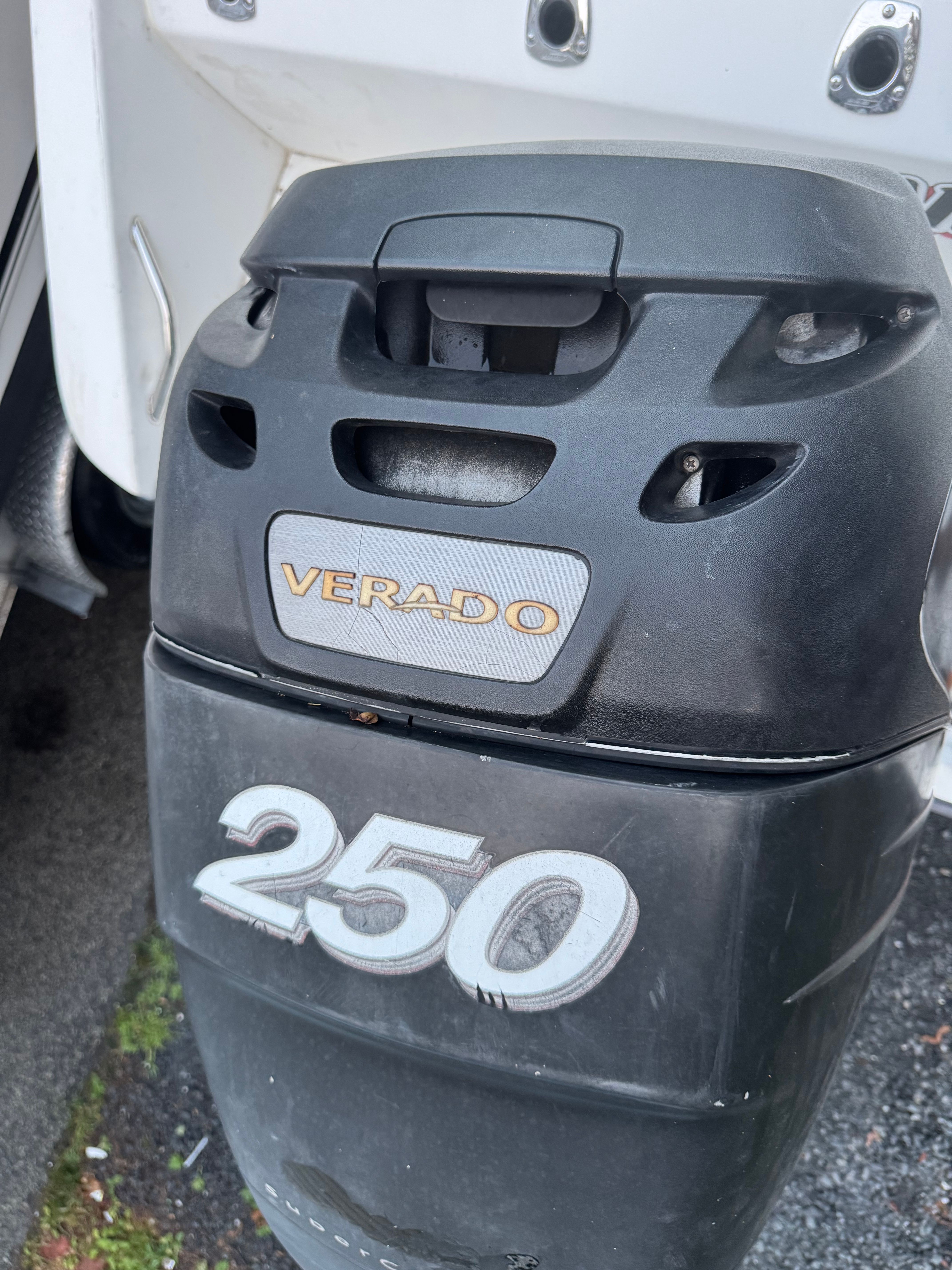 Boston Whaler Conquest 2000 with Verado 250 outboard motor.