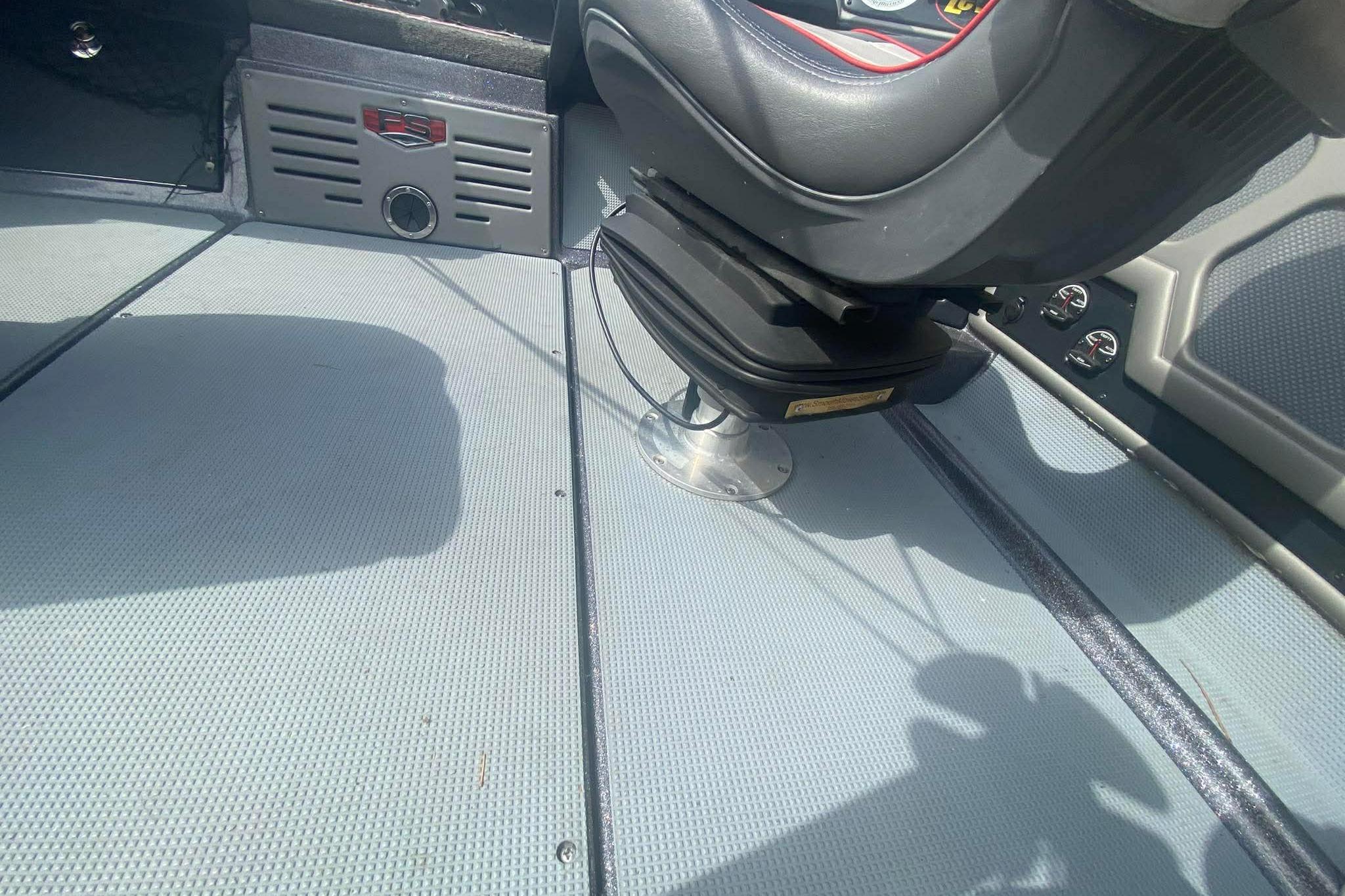 2017 Ranger 621FS Fisherman boat interior with seat and floor details.