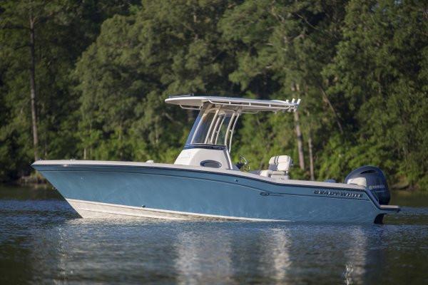 Manufacturer Provided Image: 2018 Grady-White Fisherman 216 boat on calm water with forest background.