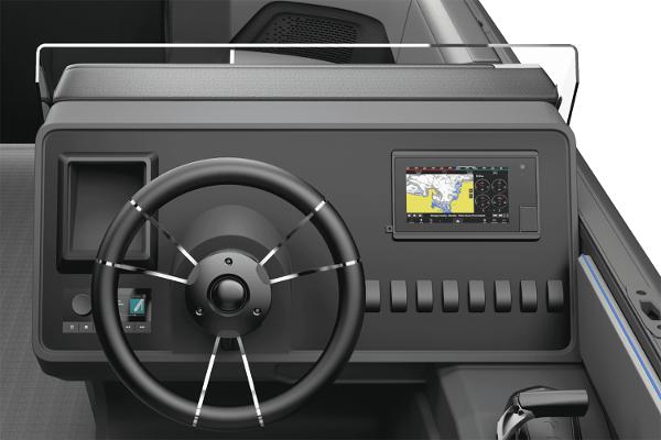 Manufacturer Provided Image: Manitou Cruise 2025 helm with navigation system.