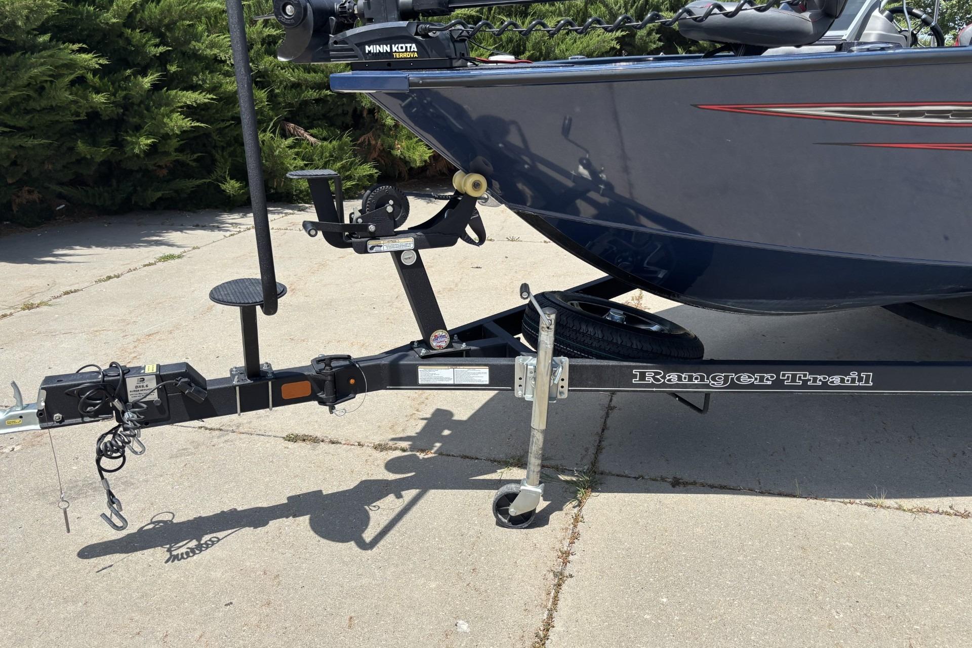 2021 Ranger VX1788 WT boat on trailer with Minn Kota Terrova motor.
