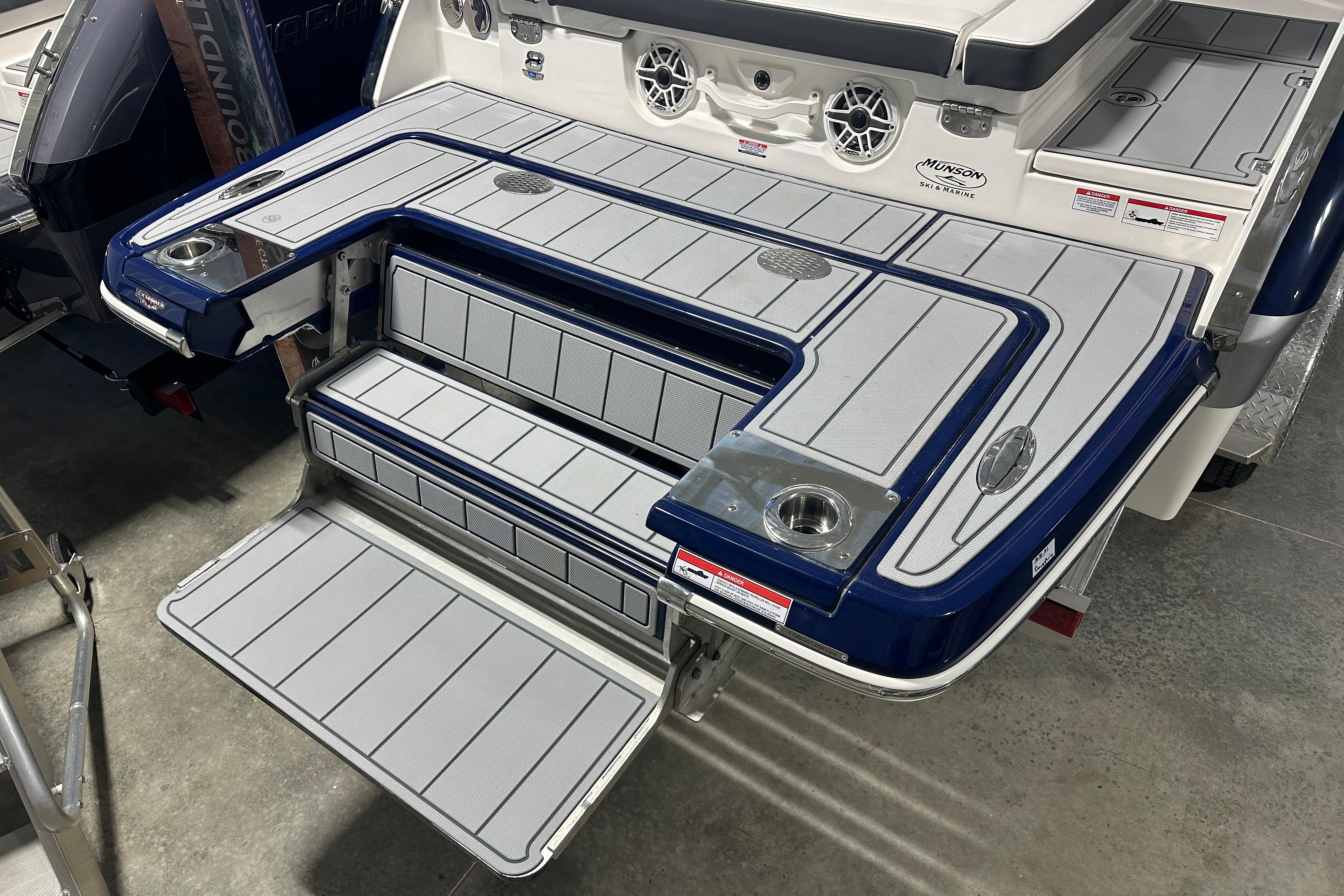 Stern platform of Chaparral SSX 8 boat, 2026 model.