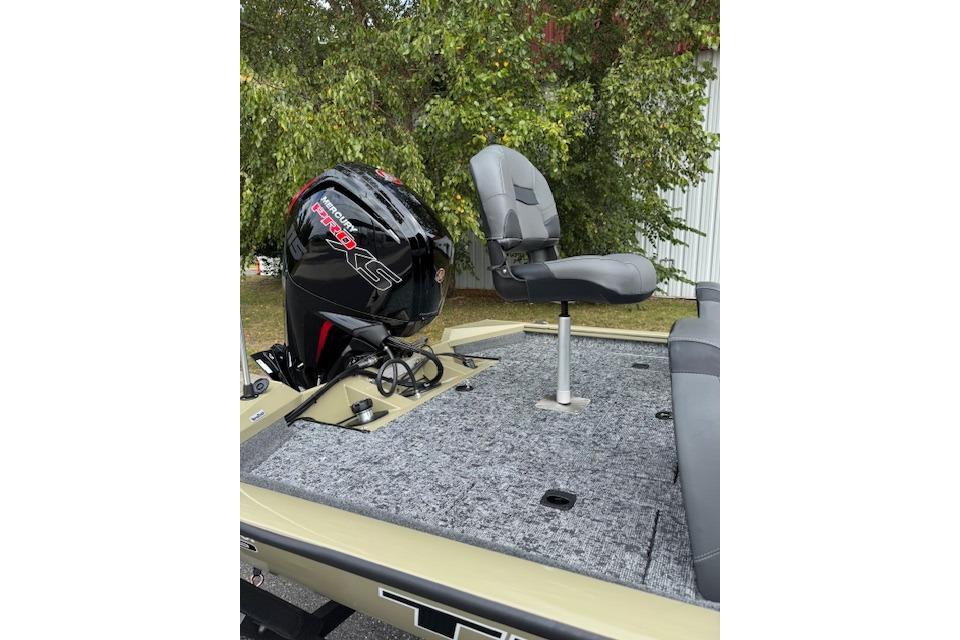 2026 Tracker Pro Team 190 boat with Mercury Pro XS engine and swivel seat.