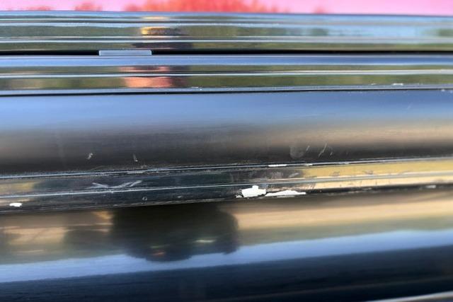 Close-up of 2025 Regency 250 DL3 with visible scratches on the surface.