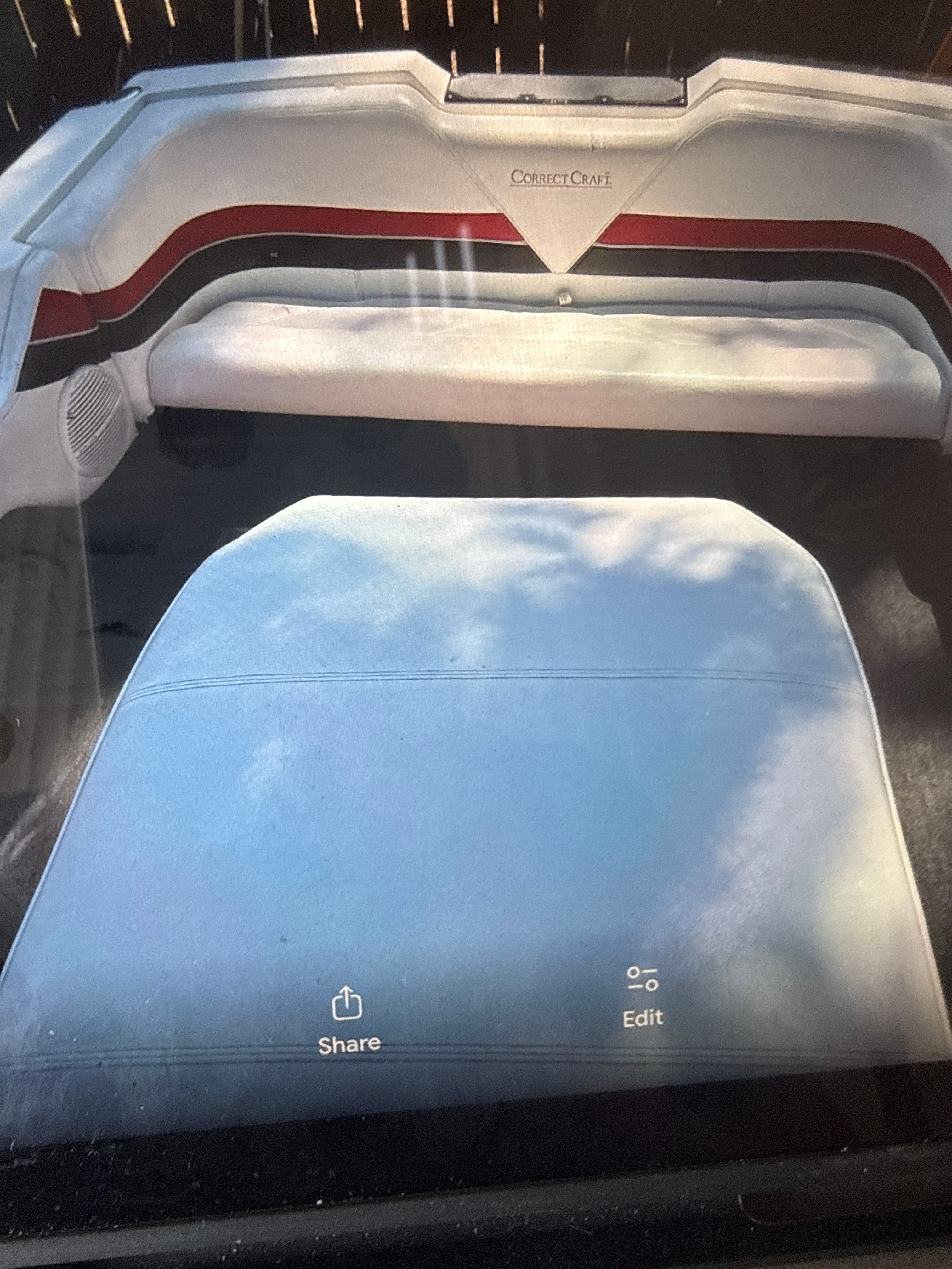 Interior of a 1990 Correct Craft Ski Nautique boat.