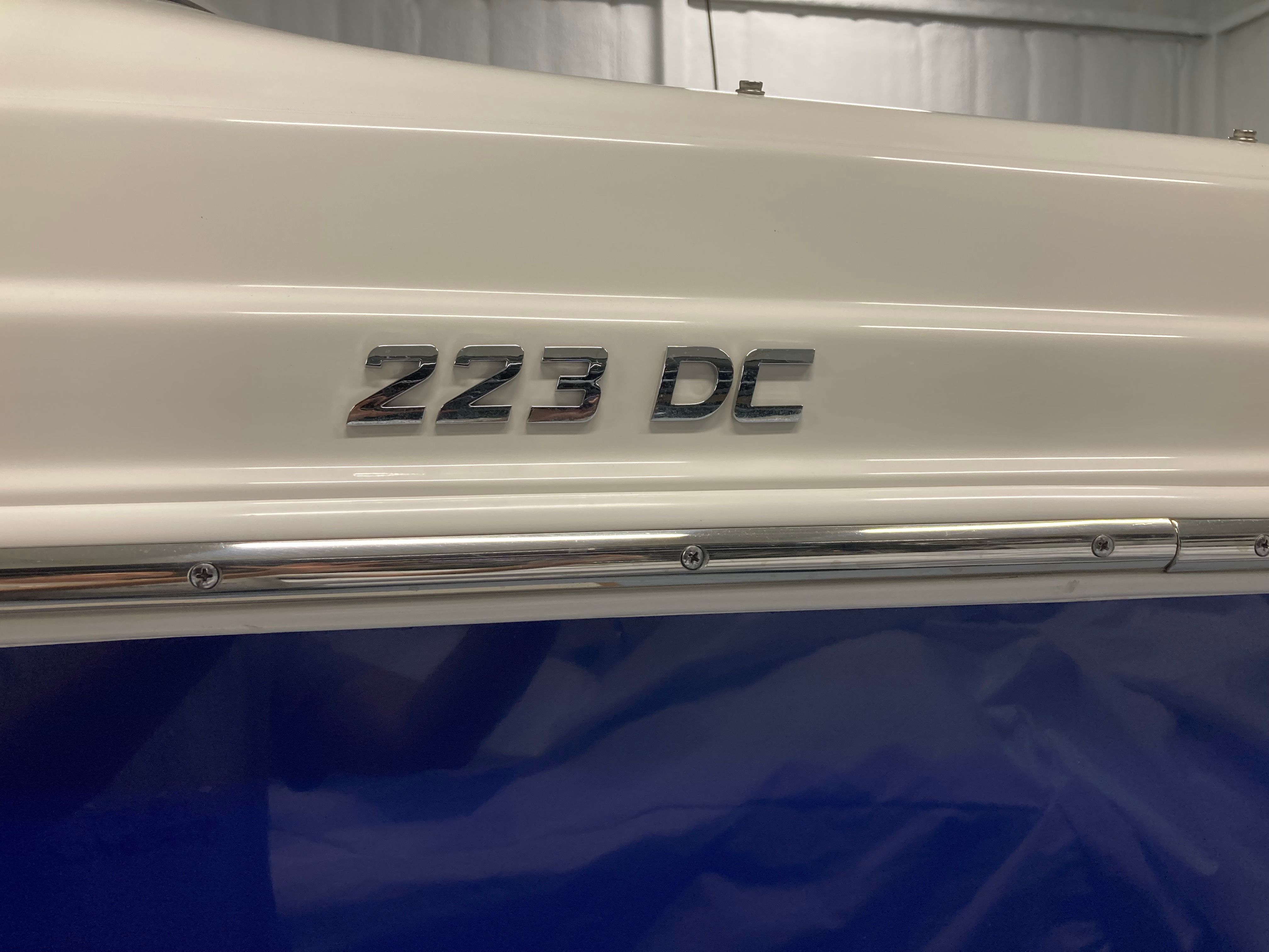 Close-up of the 223 DC boat model, year 2016.