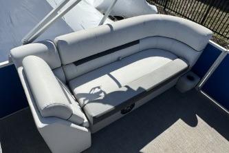 2021 Godfrey Sweetwater 2286 C pontoon boat with comfortable seating and modern design.
