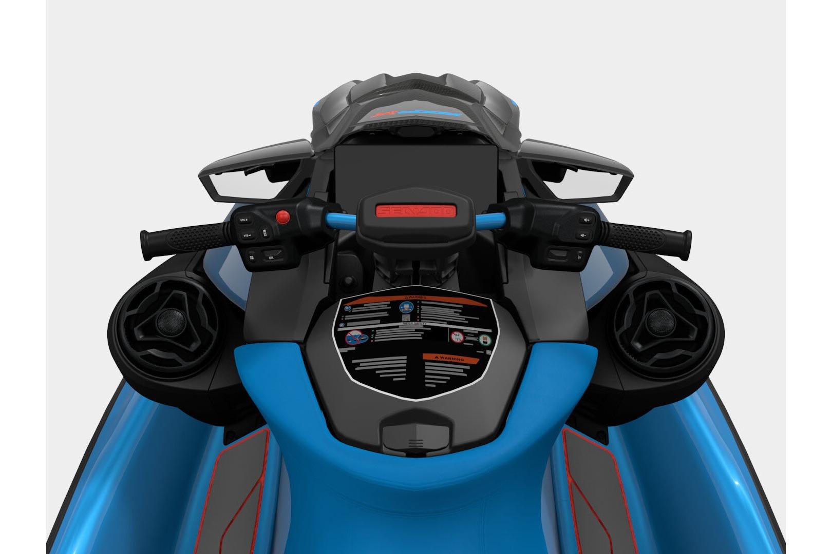 2026 Sea-Doo RXP-X 325 jet ski dashboard with handlebars and control panel.