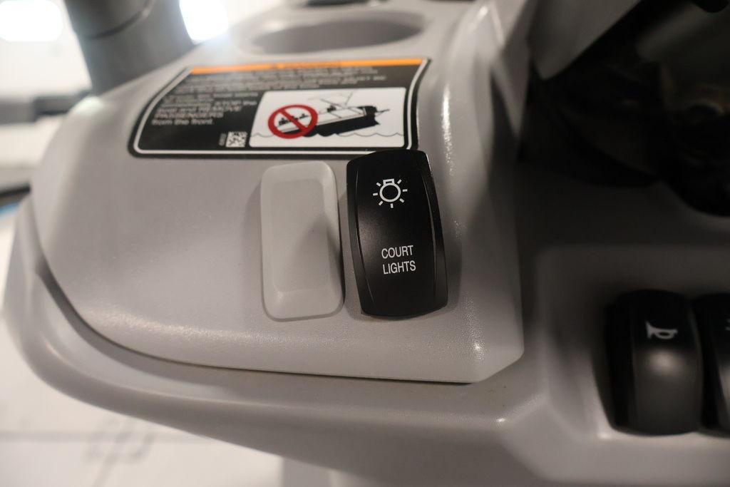 2023 Sea-Doo Switch Sport Compact court lights control panel close-up.