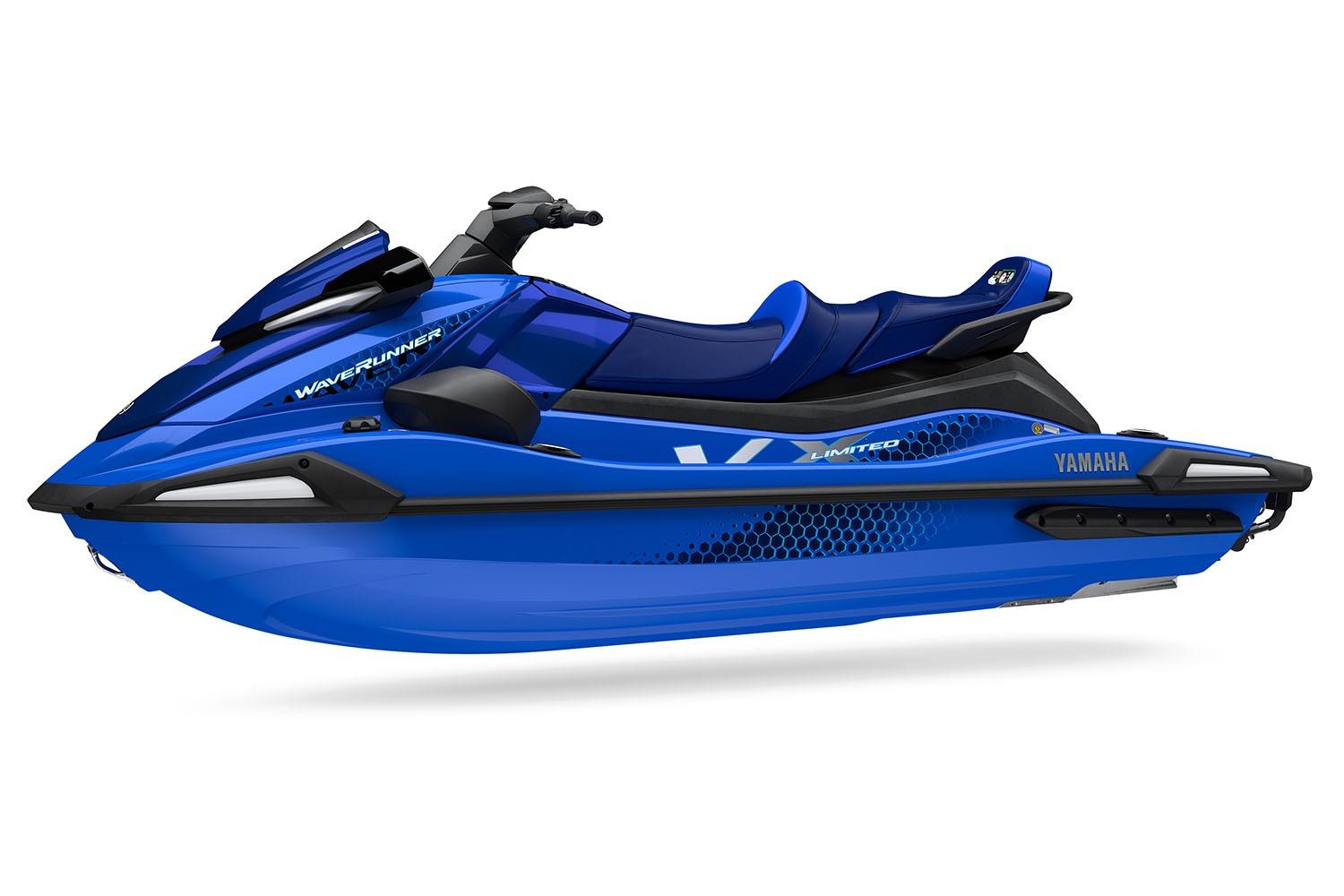 Manufacturer Provided Image: 2026 Yamaha WaveRunner VX Limited in vibrant blue, side view.