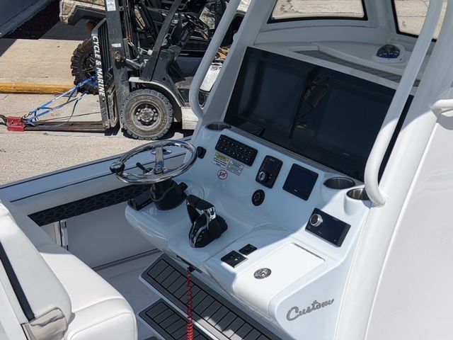 Interior view of 2026 Tidewater 3100 Carolina Bay boat.