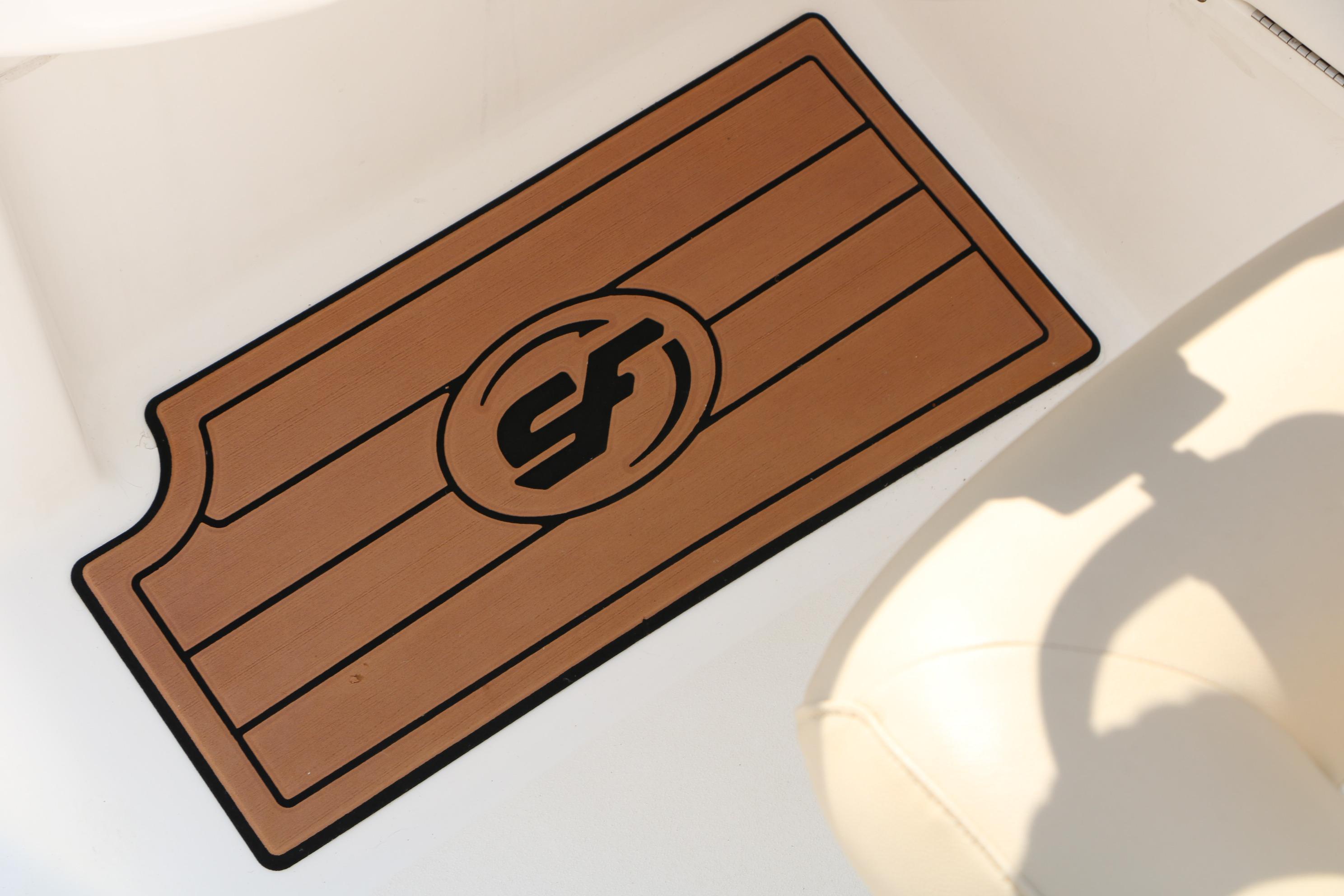 Floor mat with Sea Fox logo on 2017 Sea Fox 226 Traveler boat.