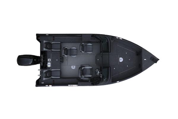 Manufacturer Provided Image: 2025 Lund 1875 Impact XS Sport boat, top view, showcasing seating and layout.