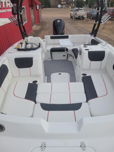 2024 Tahoe 1950 boat with spacious seating and modern design.