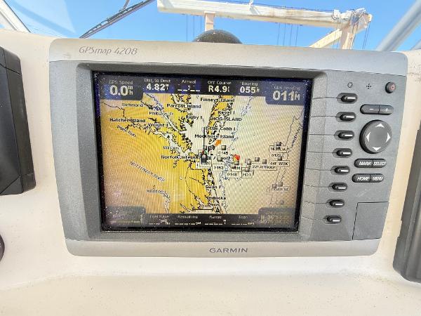 Garmin GPSmap 4208 on 2001 Albemarle 280 Express Sport Fisherman boat, displaying nautical chart.